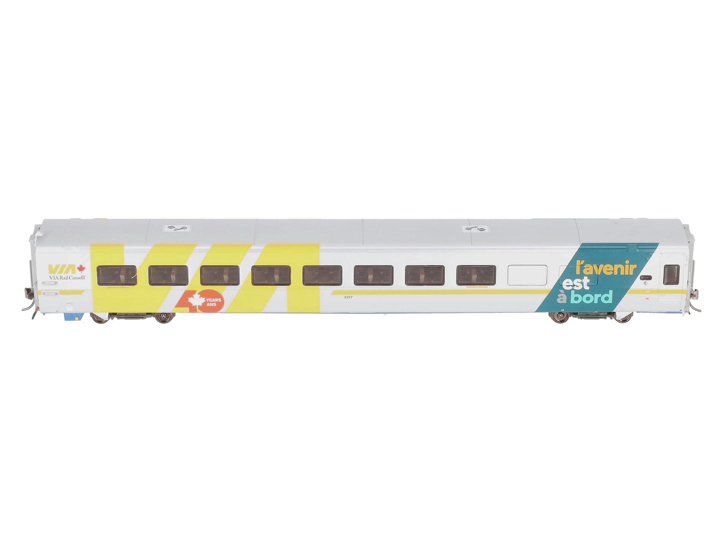 Rapido Trains 108056 HO VIA Rail LRC Coach Car #3357