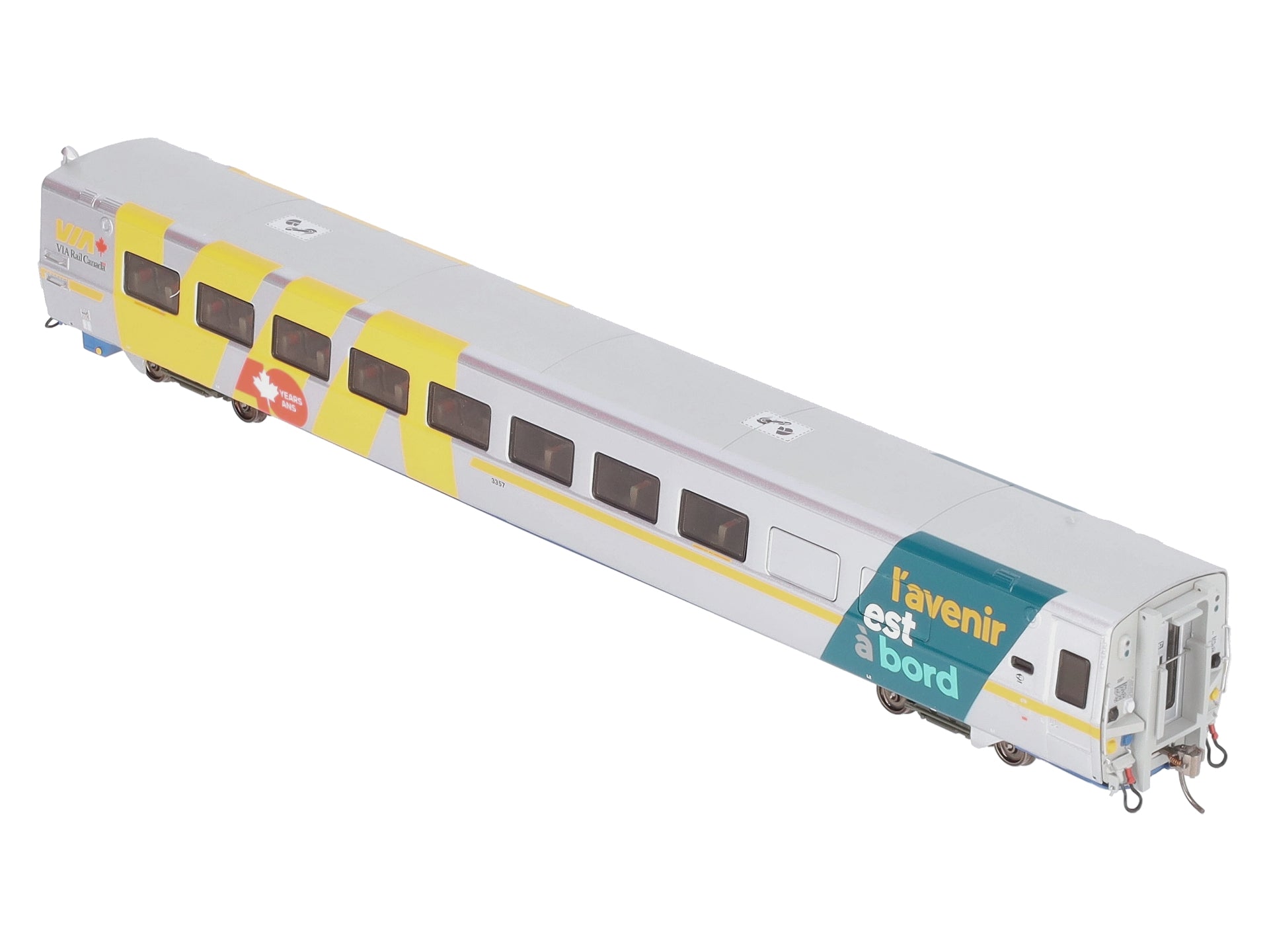 Rapido Trains 108056 HO VIA Rail LRC Coach Car #3357