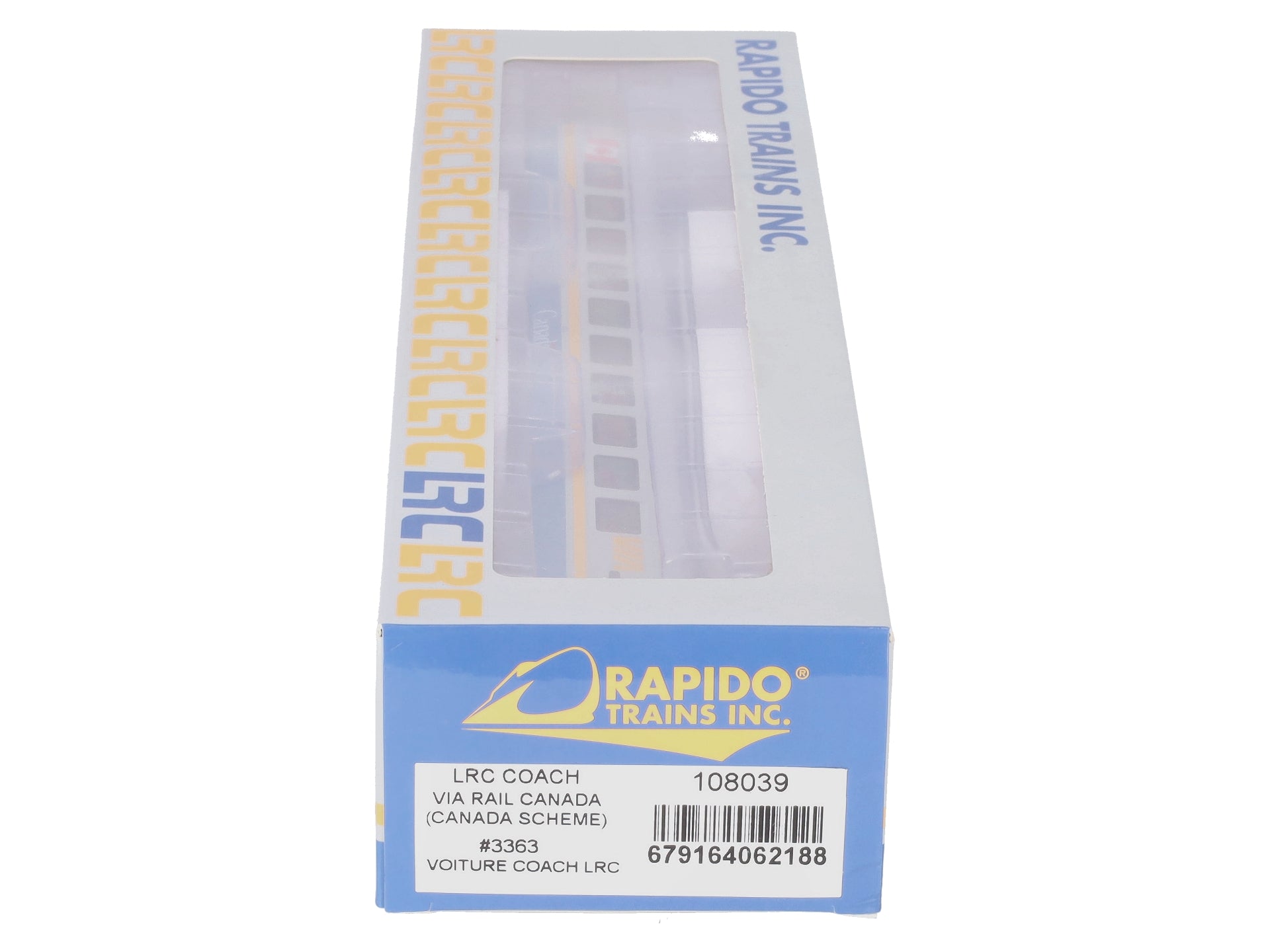 Rapido Trains 108039 HO VIA Rail LRC Coach Car #3363