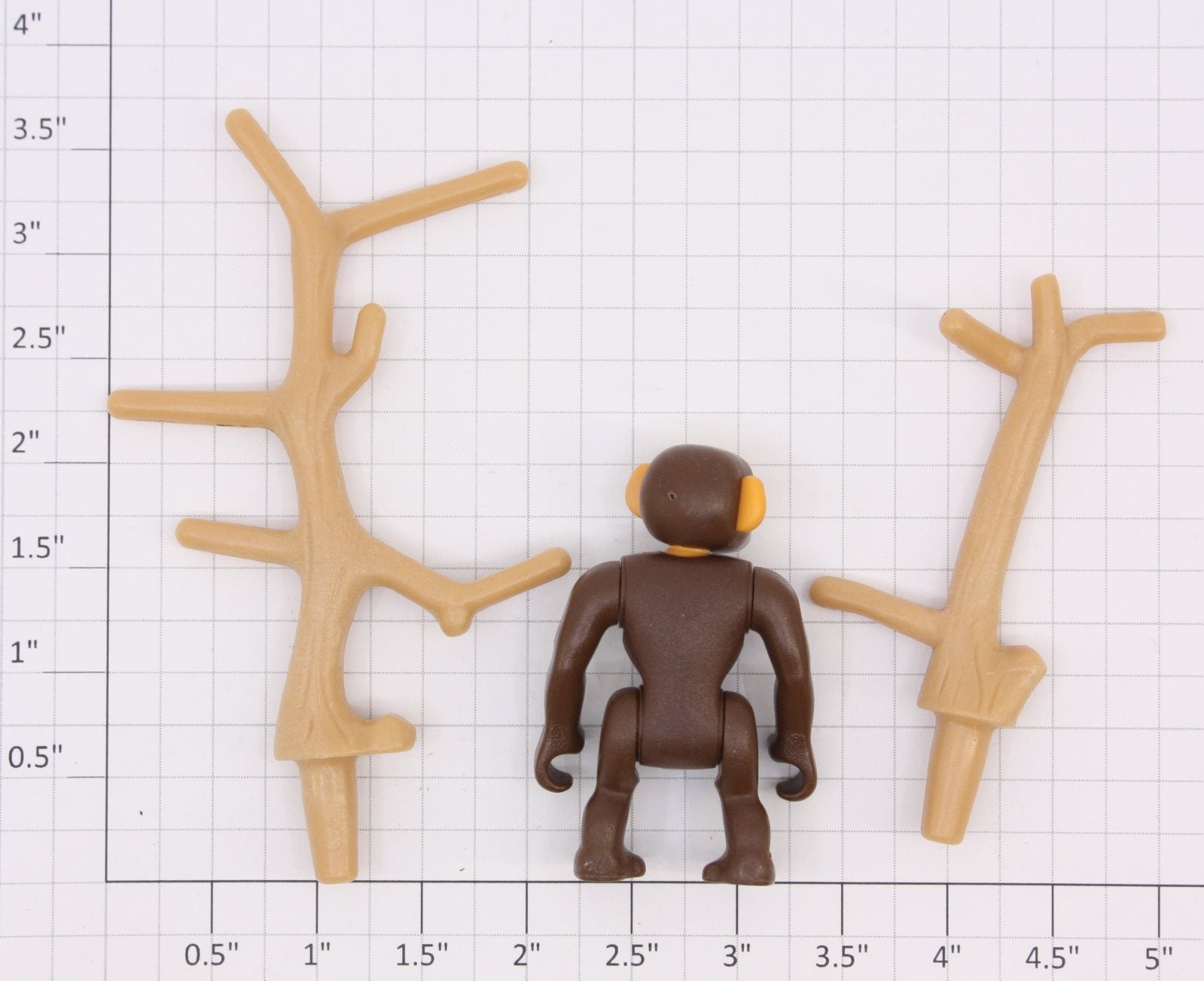 Acme 02-27-7 Plastic Chimpanzee and Trees (Set of 3)
