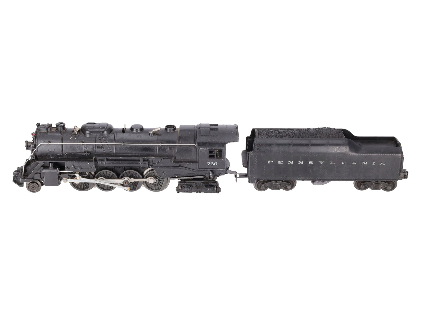 Lionel 736 Vintage O 2-8-4 Pennsylvania Steam Locomotive with 2046W Tender VG