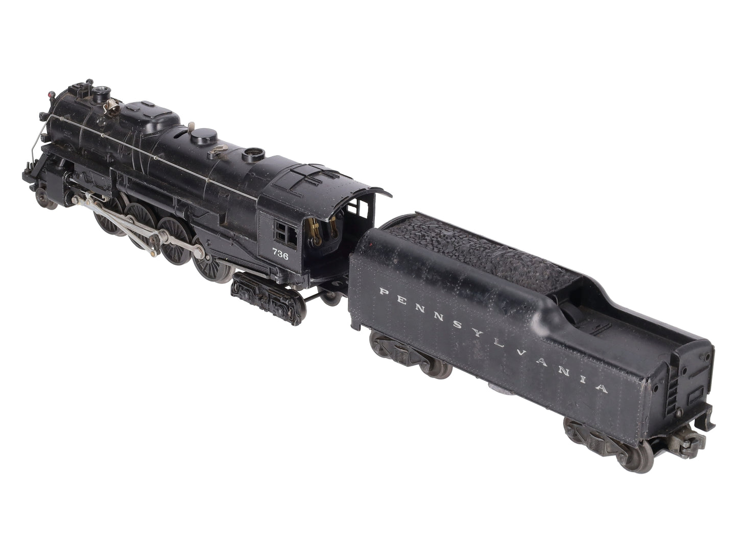 Lionel 736 Vintage O 2-8-4 Pennsylvania Steam Locomotive with 2046W Tender VG