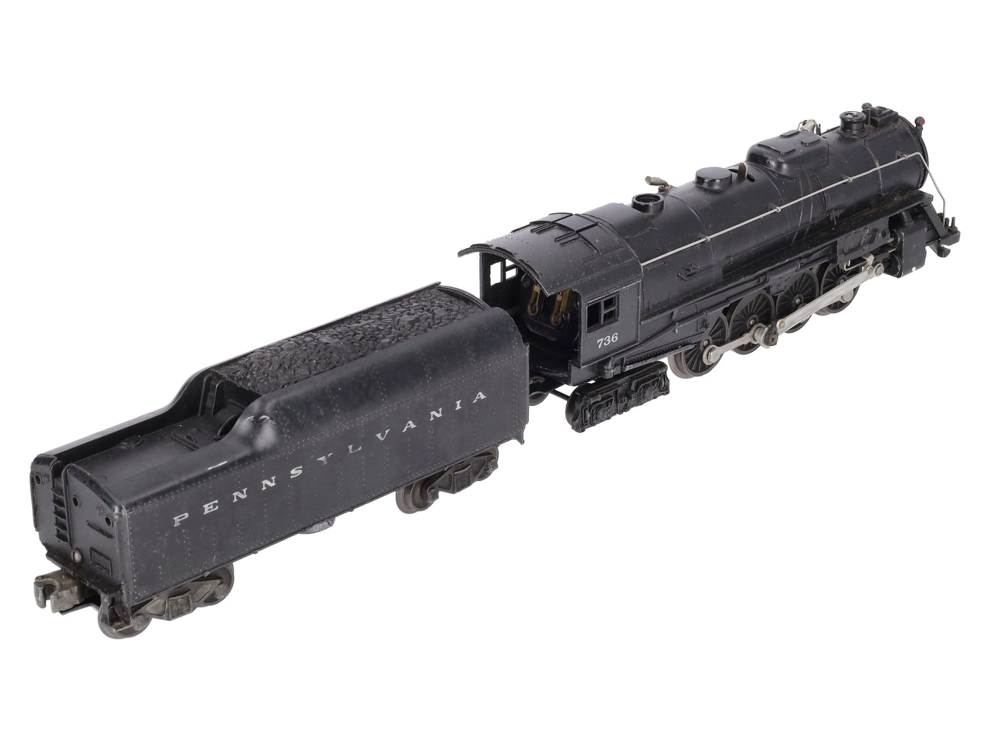Lionel 736 Vintage O 2-8-4 Pennsylvania Steam Locomotive with 2046W Tender VG