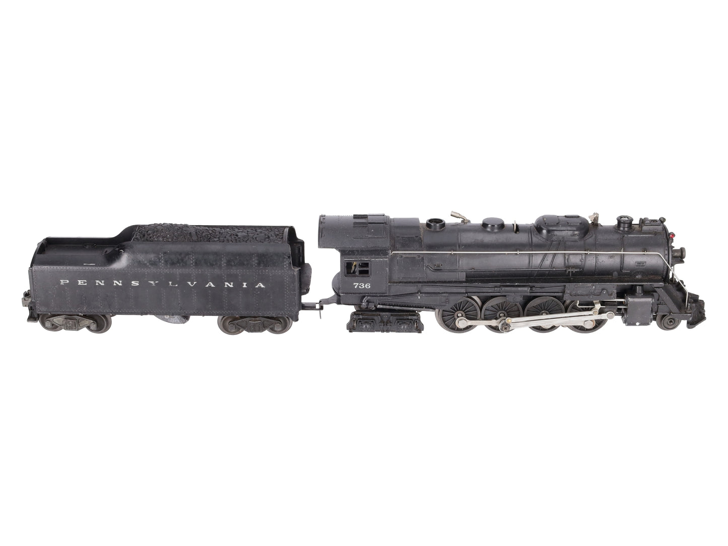 Lionel 736 Vintage O 2-8-4 Pennsylvania Steam Locomotive with 2046W Tender VG