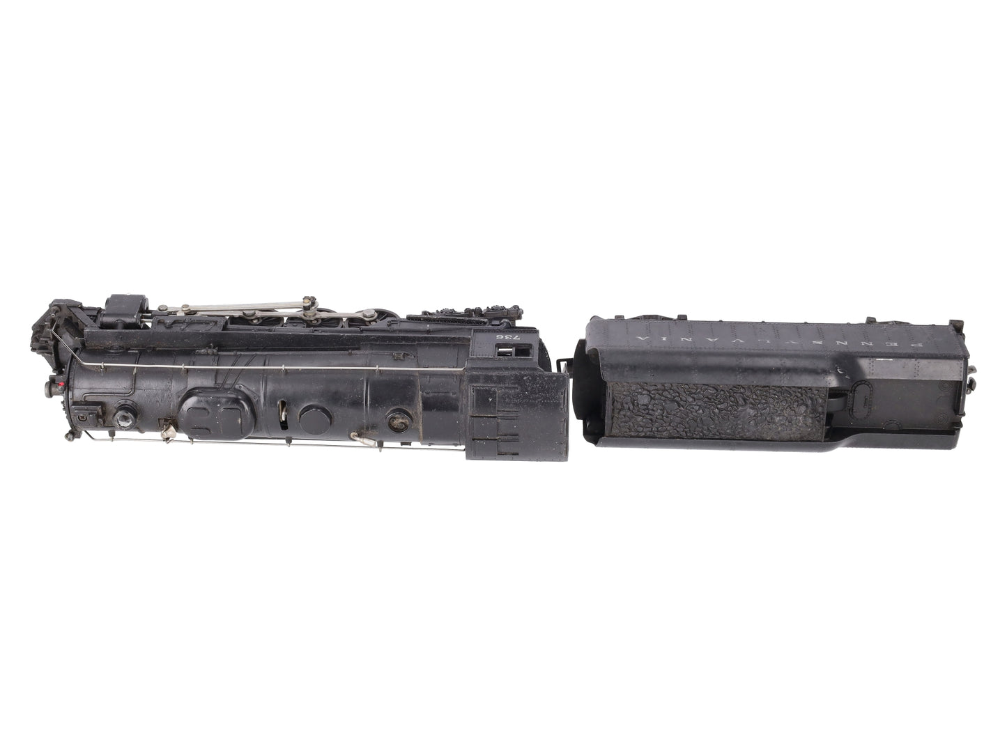 Lionel 736 Vintage O 2-8-4 Pennsylvania Steam Locomotive with 2046W Tender VG