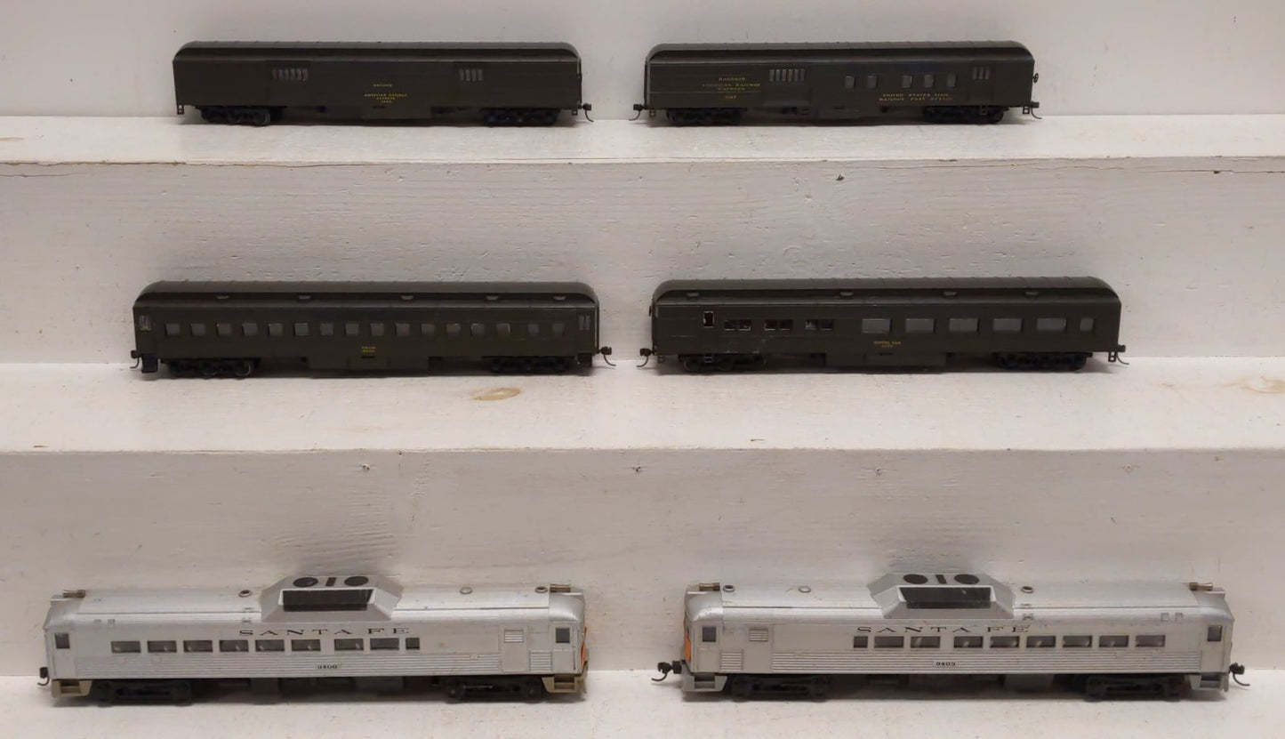 Athearn & ATT HO Scale Assorted Passenger Cars [6] VG