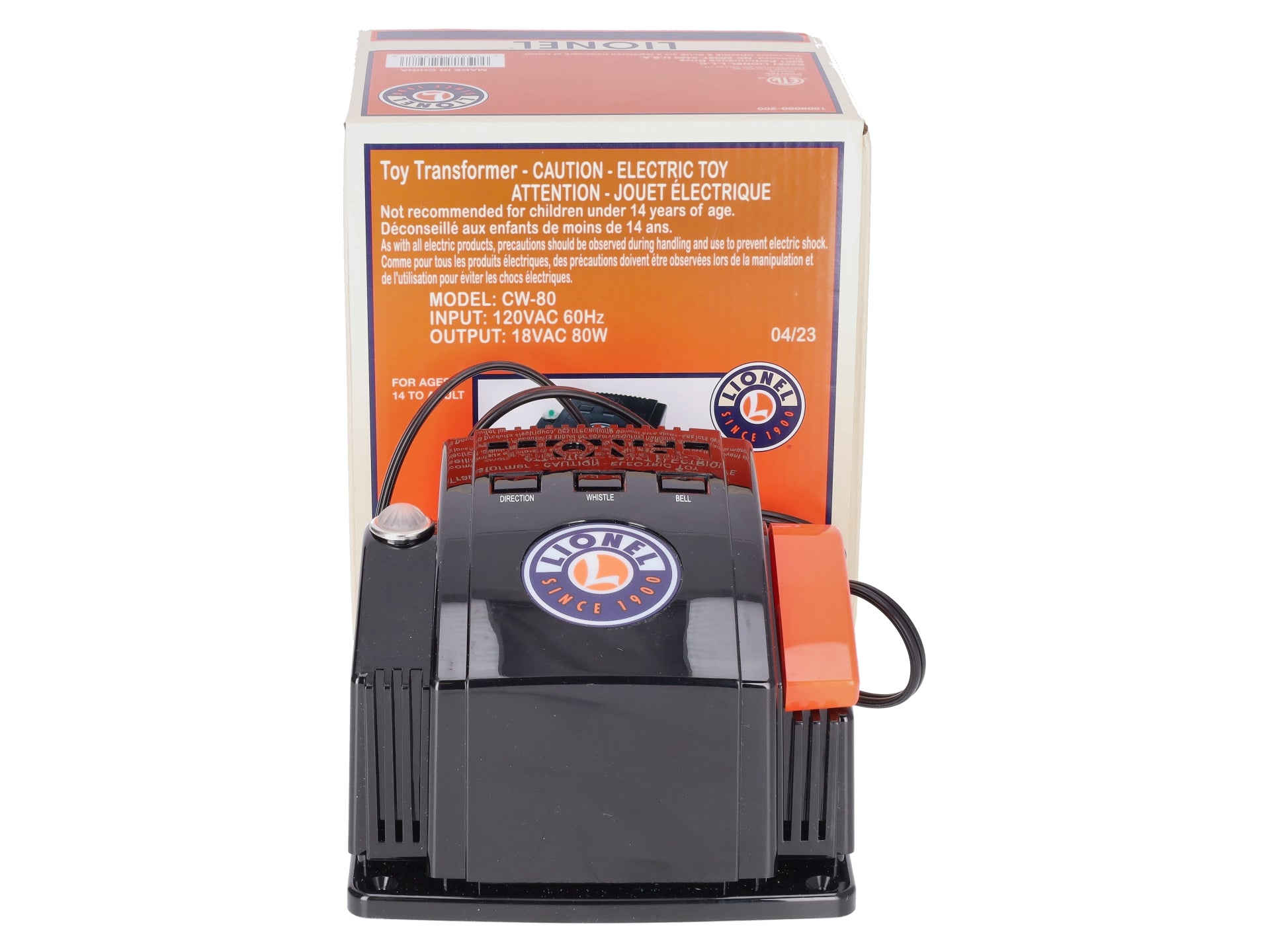 Lionel 1908080 CW80 80 Watt AC Transformer LN/Box