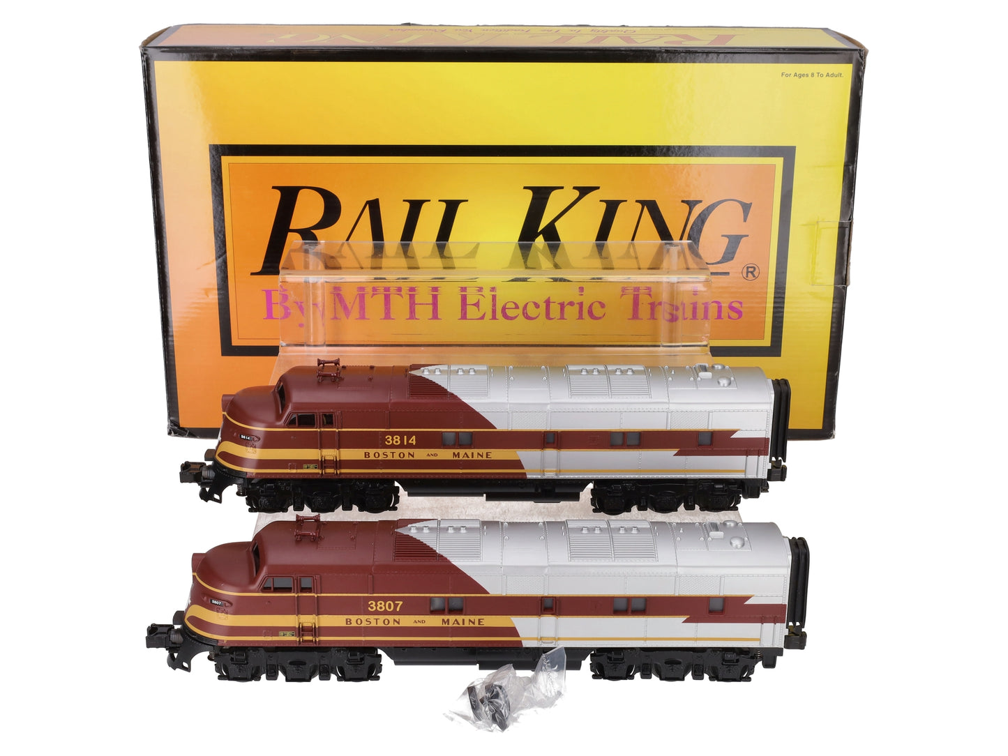 MTH 30-2711-1 Boston & Maine E-6 AA Diesel Engine Set w/PS 2.0 #3814/3807