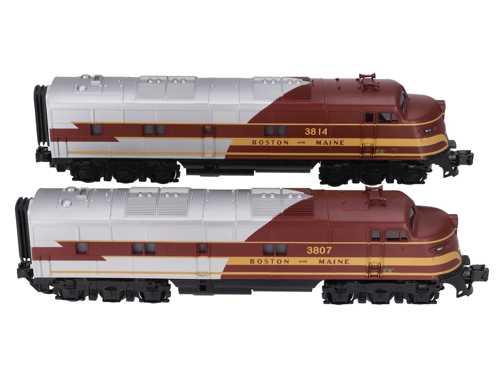MTH 30-2711-1 Boston & Maine E-6 AA Diesel Engine Set w/PS 2.0 #3814/3807