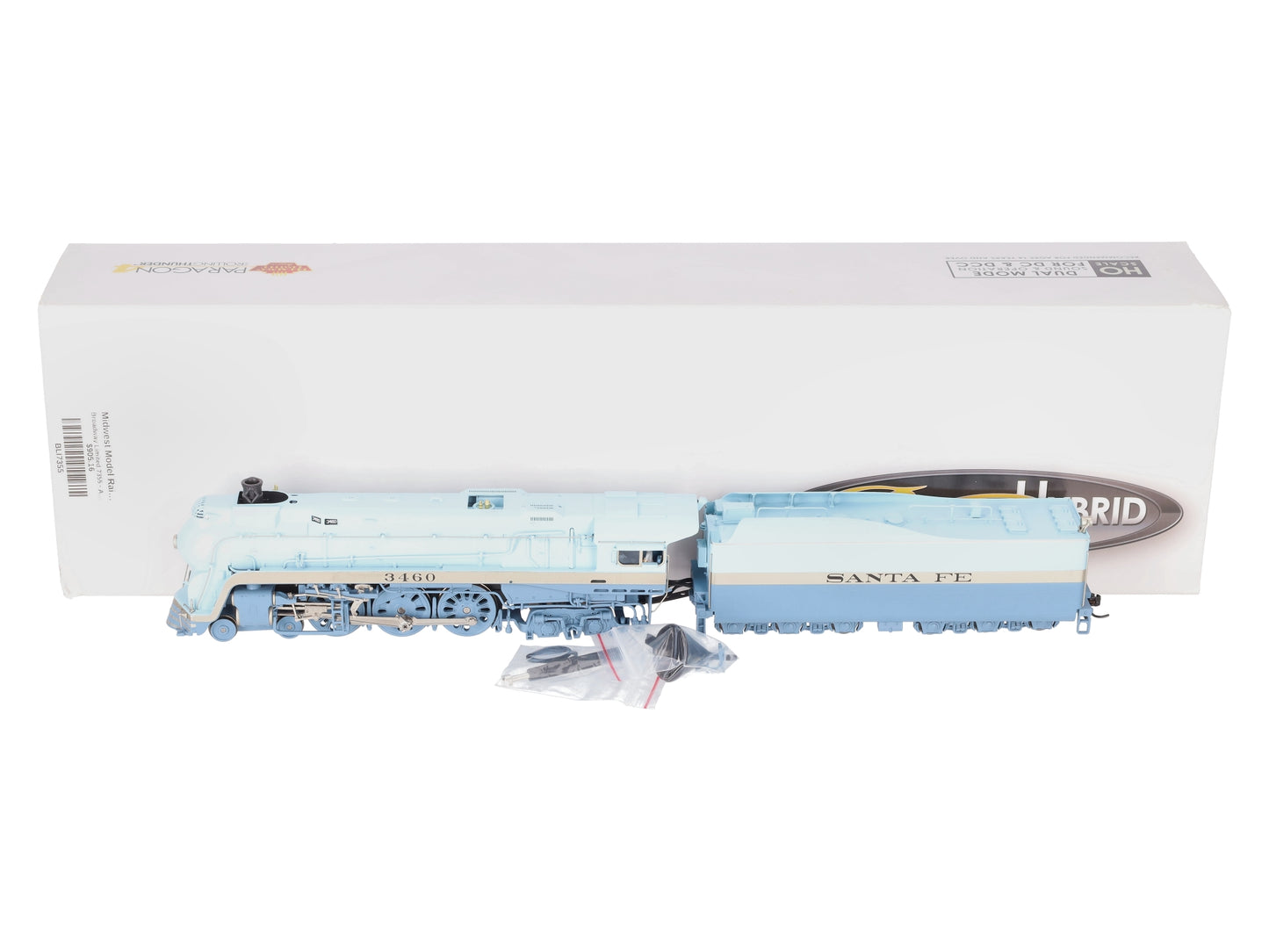 Broadway Limited 7355 HO ATSF Blue Goose Steam Locomotive Sound/DCC/Smoke #3460