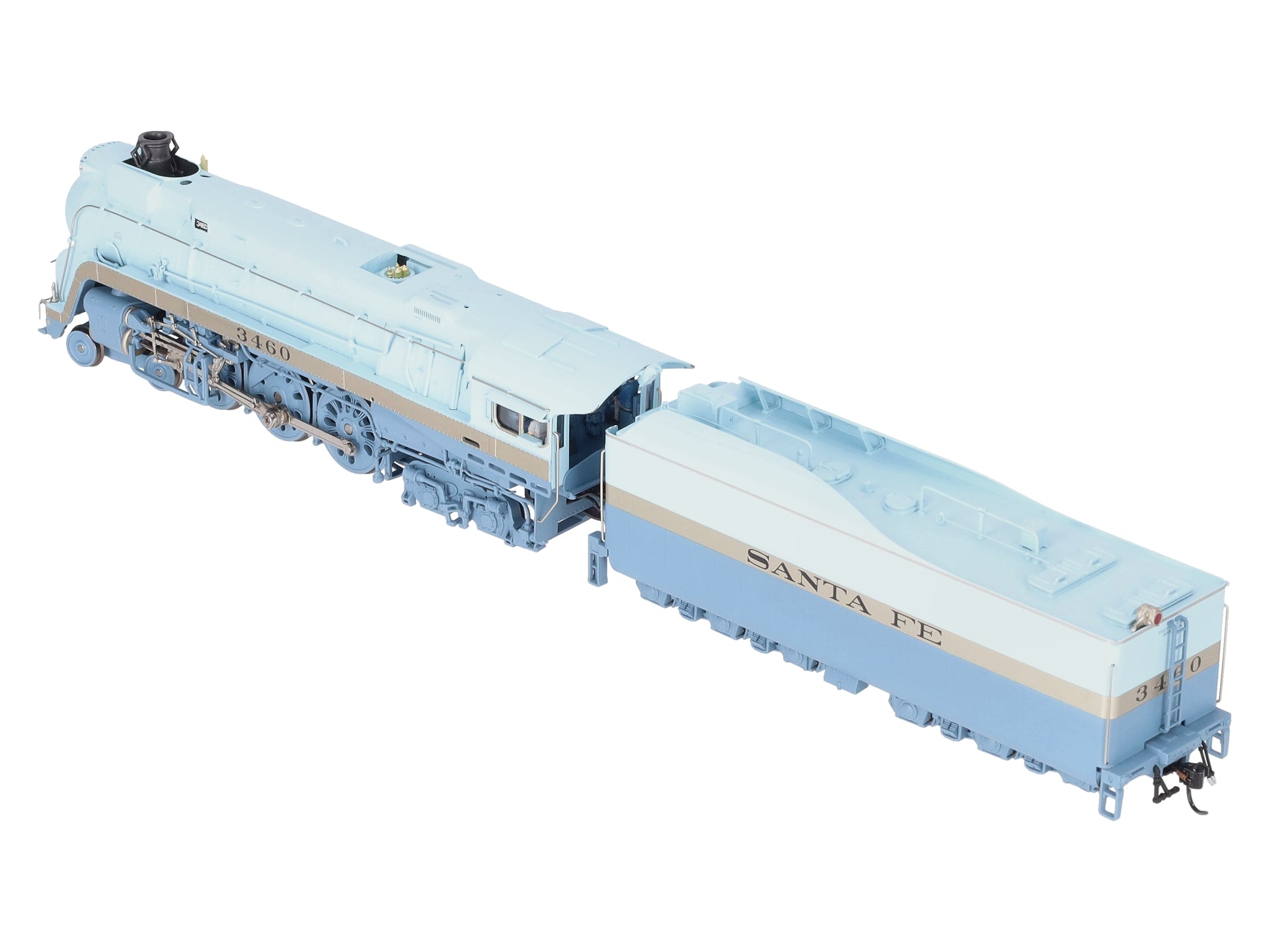 Broadway Limited 7355 HO ATSF Blue Goose Steam Locomotive Sound/DCC/Smoke #3460