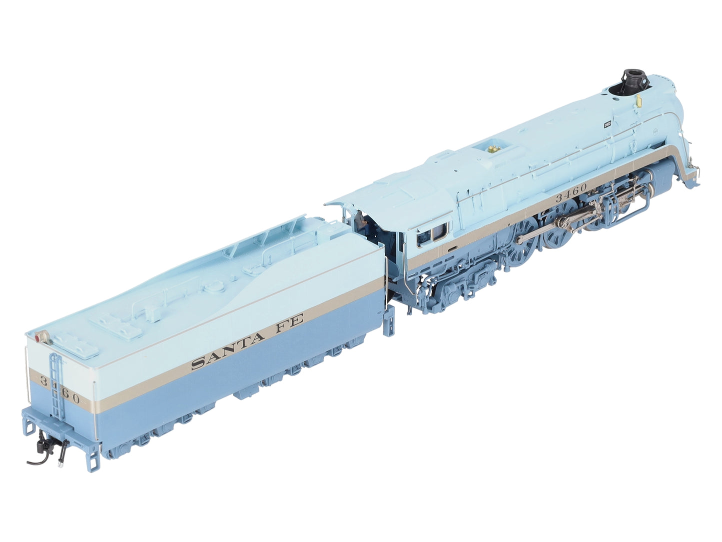 Broadway Limited 7355 HO ATSF Blue Goose Steam Locomotive Sound/DCC/Smoke #3460