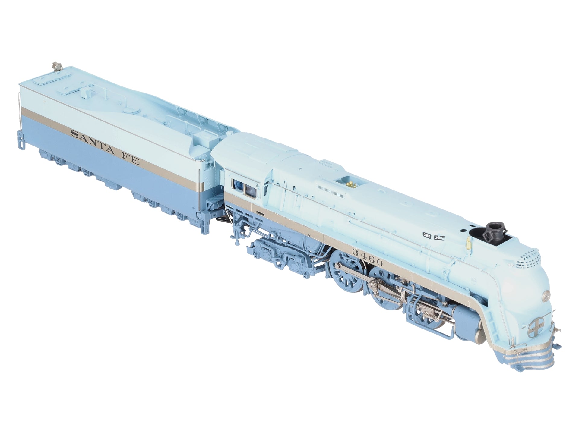 Broadway Limited 7355 HO ATSF Blue Goose Steam Locomotive Sound/DCC/Smoke #3460