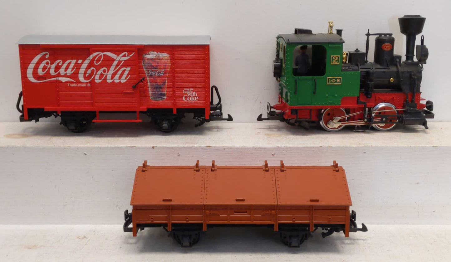 LGB 70417 G Scale Guterzug Coca-Cola Starter Set EX/Box