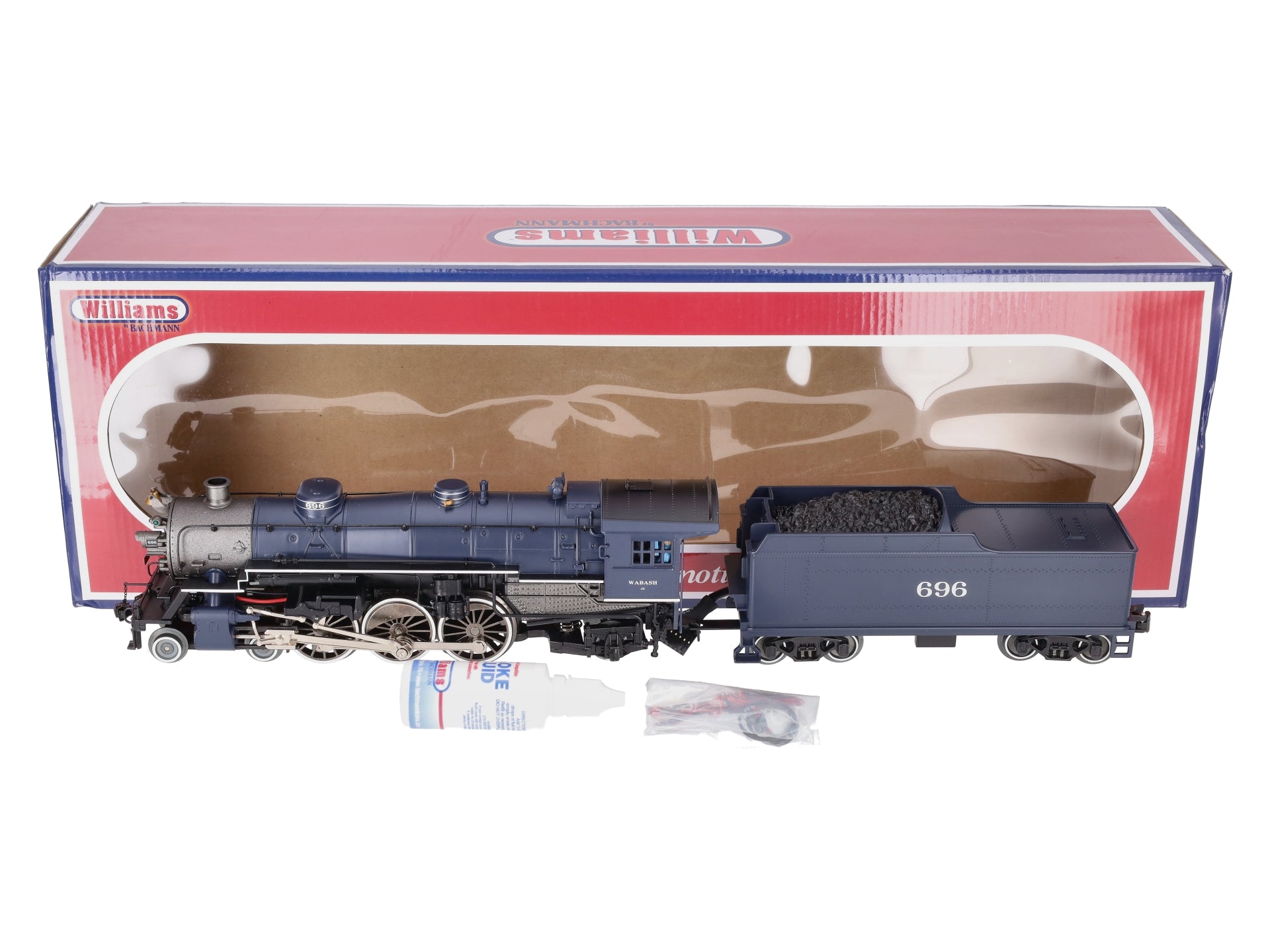 Williams 40804 O Gauge Wabash 4-6-2 Pacific Steam Loco & Tender #696 with Sound