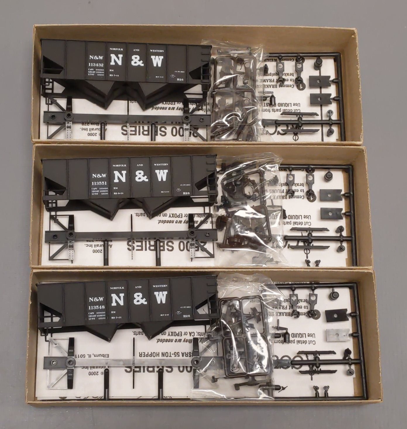 Accurail 2602 HO Scale N&W USRA 6-Car Hopper Kit Set