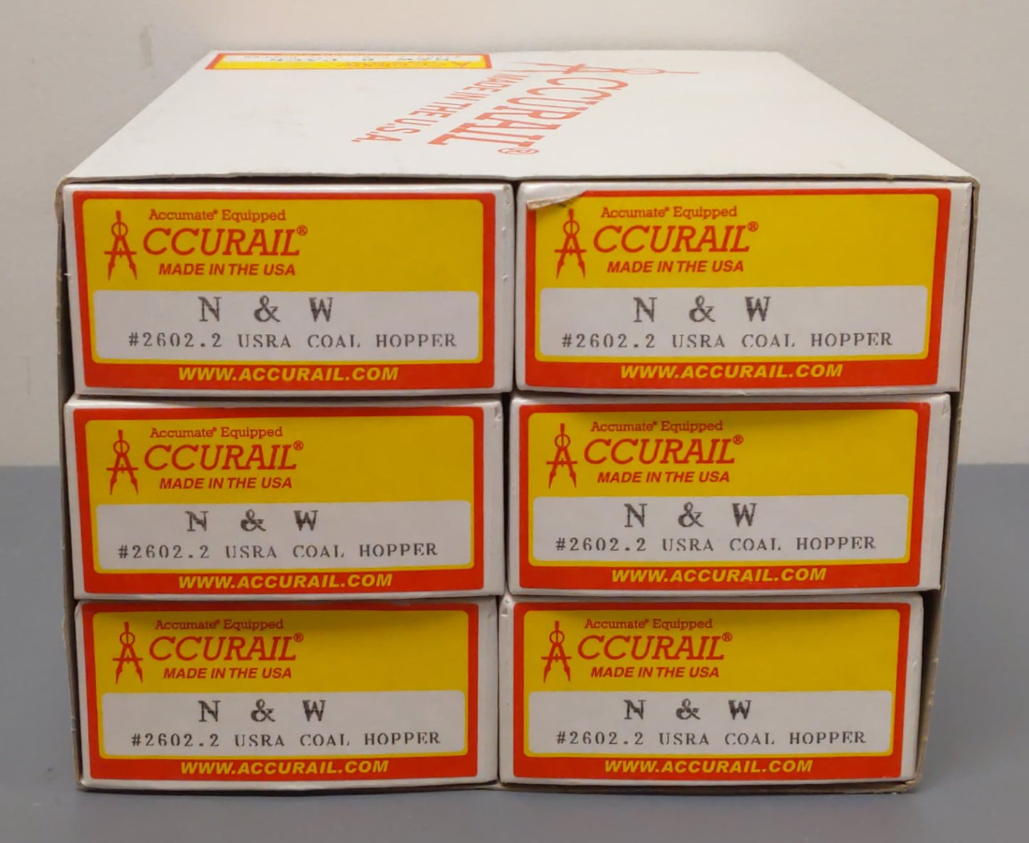 Accurail 2602 HO Scale N&W USRA 6-Car Hopper Kit Set