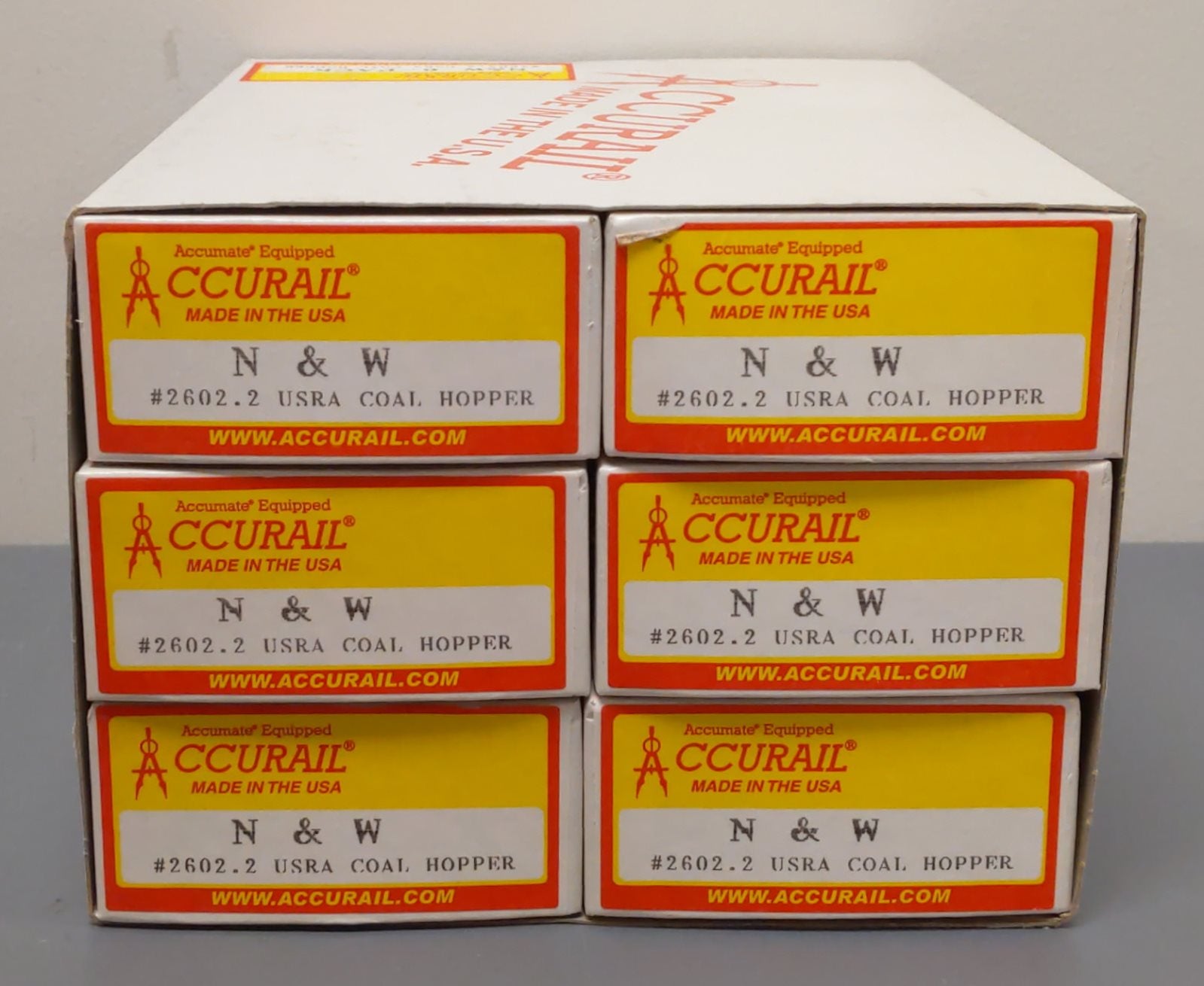 Accurail 2602 HO Scale N&W USRA 6-Car Hopper Kit Set