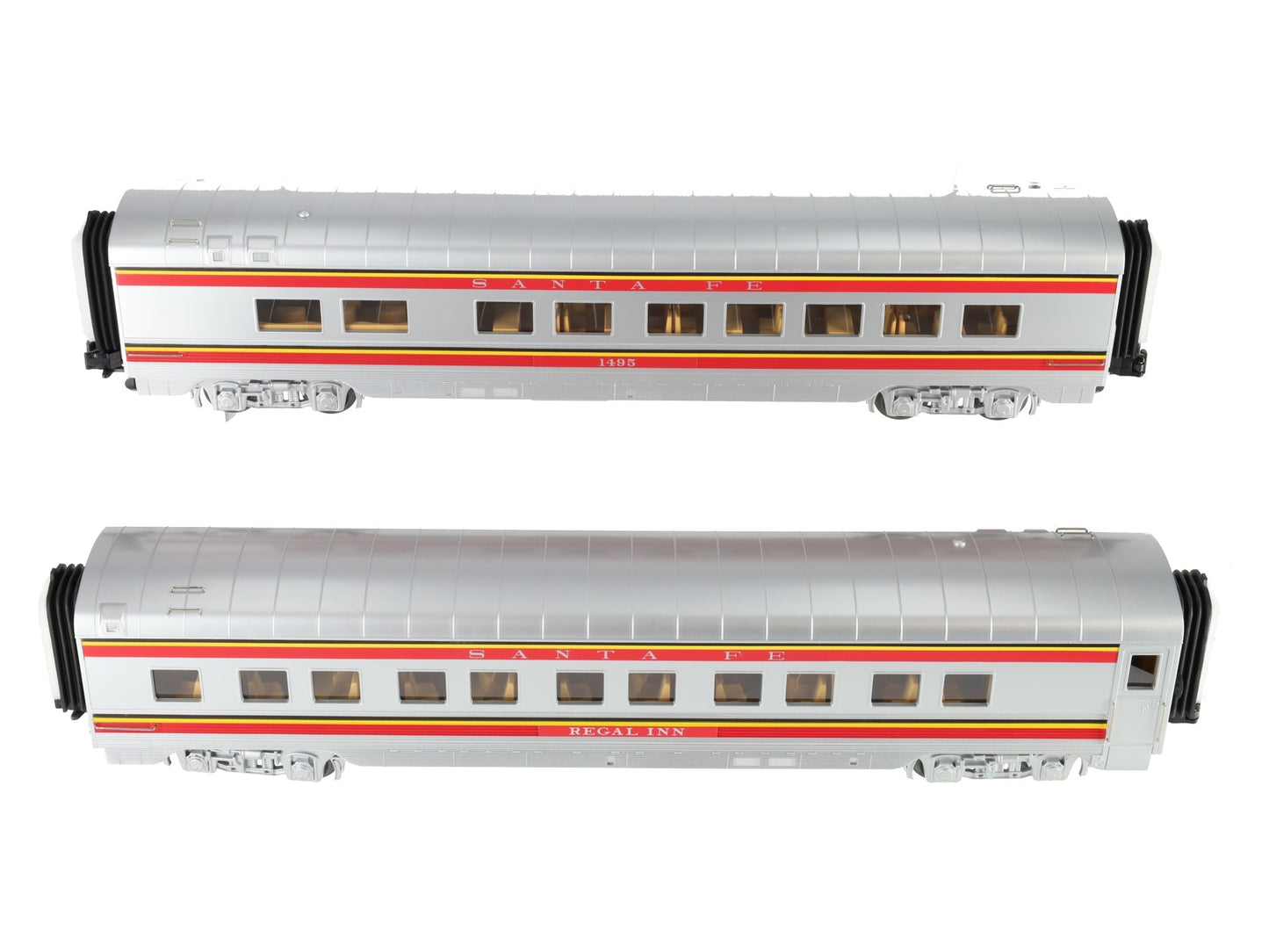 MTH 30-6719 O Santa Fe 60' Streamlined ABS Sleeper/Diner Set (Set of 2) LN/Box