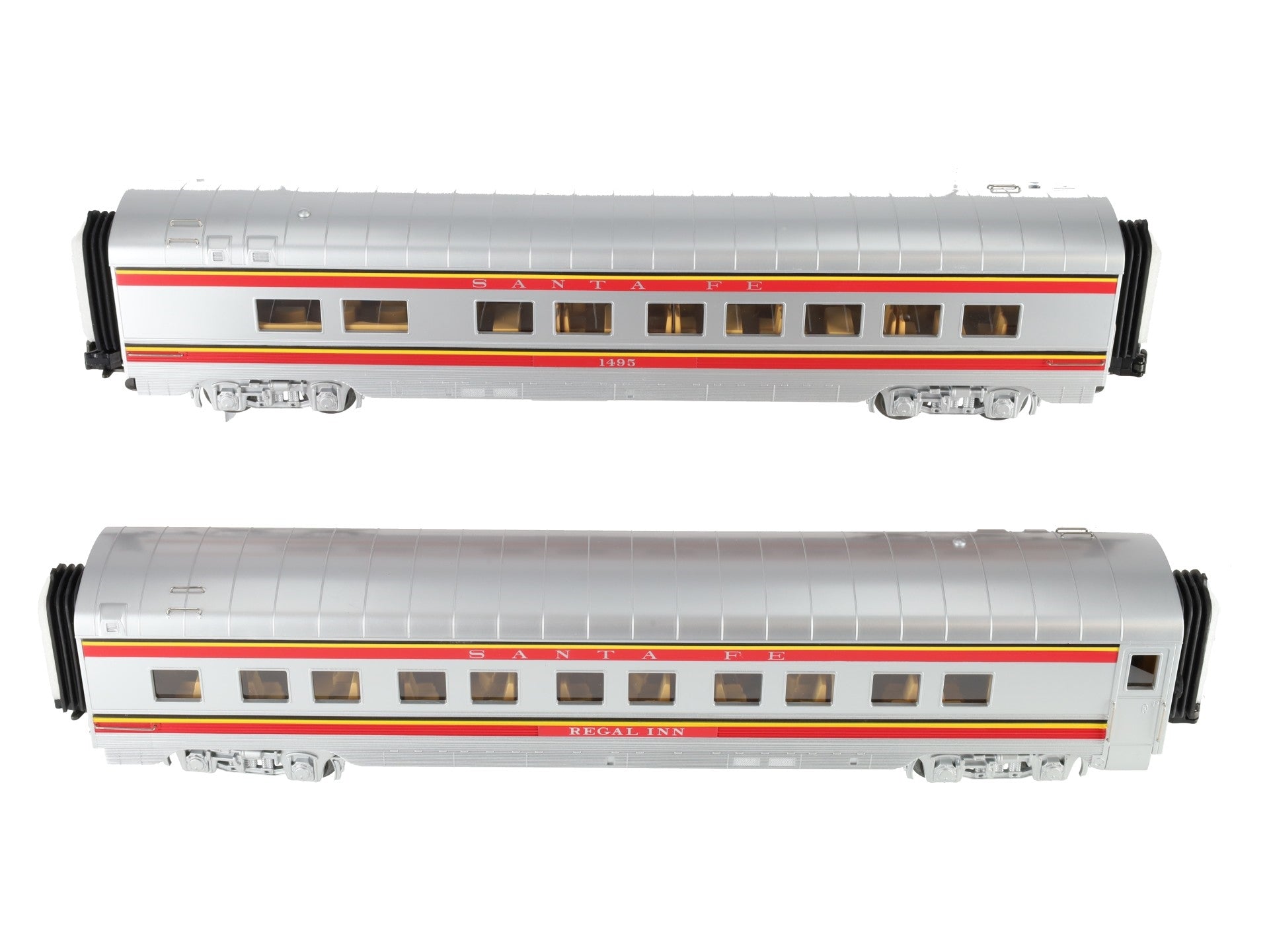 MTH 30-6719 O Santa Fe 60' Streamlined ABS Sleeper/Diner Set (Set of 2) LN/Box