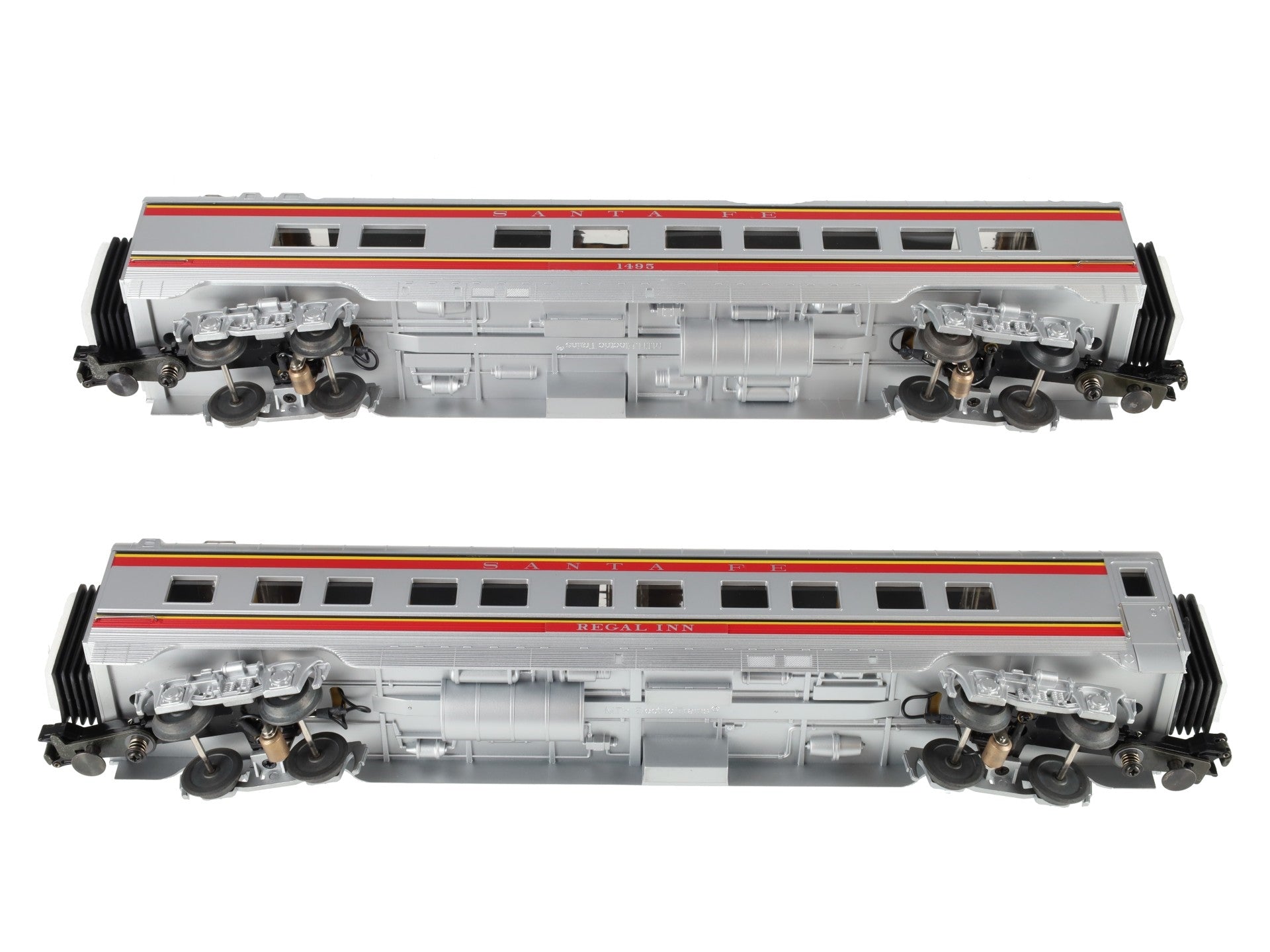 MTH 30-6719 O Santa Fe 60' Streamlined ABS Sleeper/Diner Set (Set of 2) LN/Box