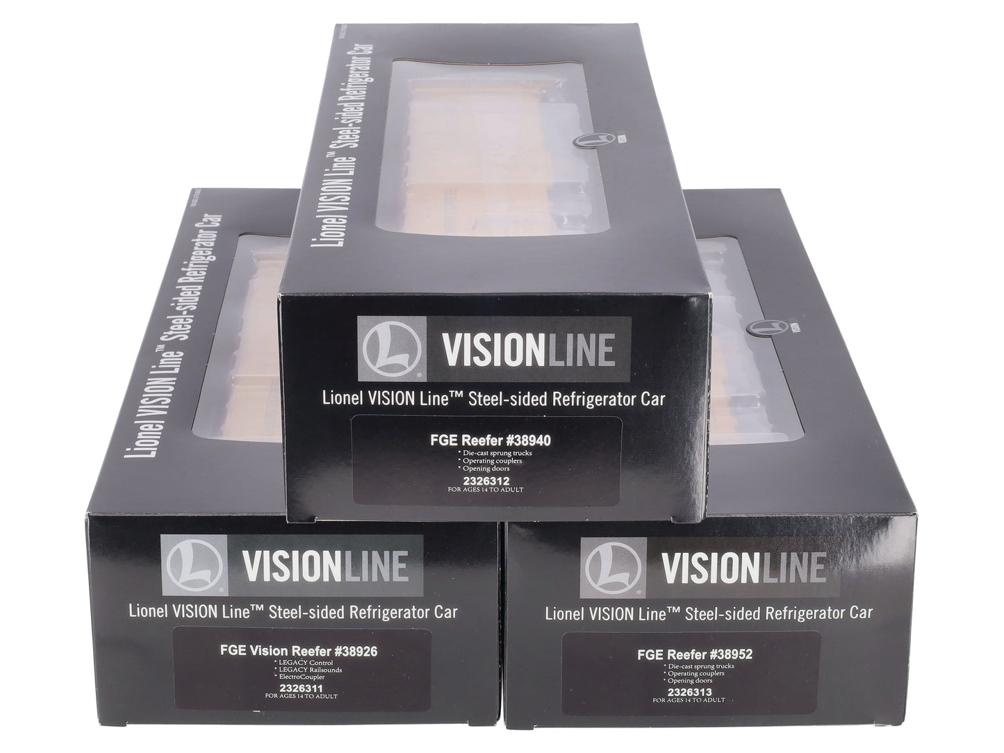 Lionel 2326310 O VISIONLINE Fruit Growers Express Reefer (Set of 3)