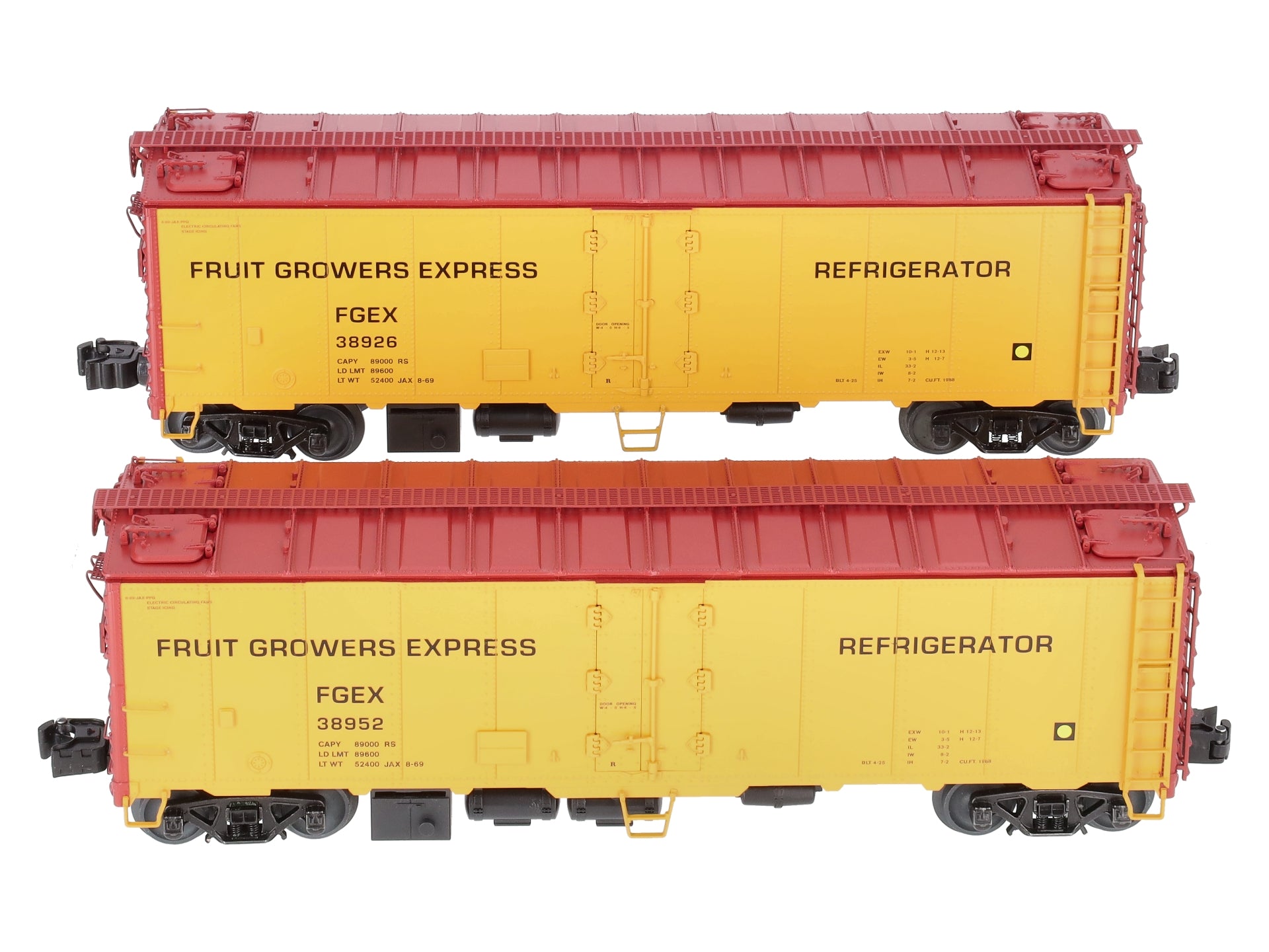 Lionel 2326310 O VISIONLINE Fruit Growers Express Reefer (Set of 3)