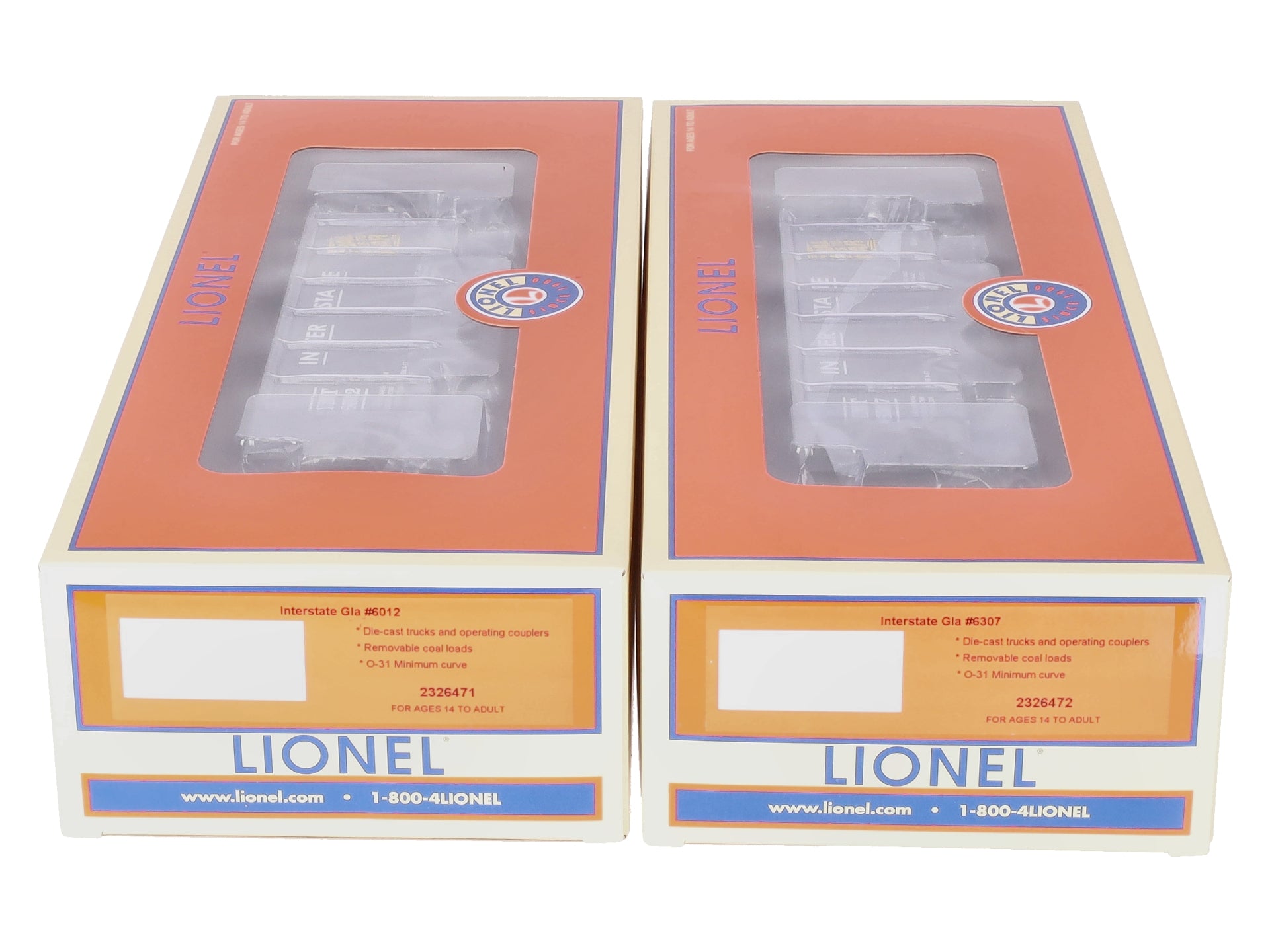 Lionel 2326470 O Interstate GLA Hopper (Set of 2)
