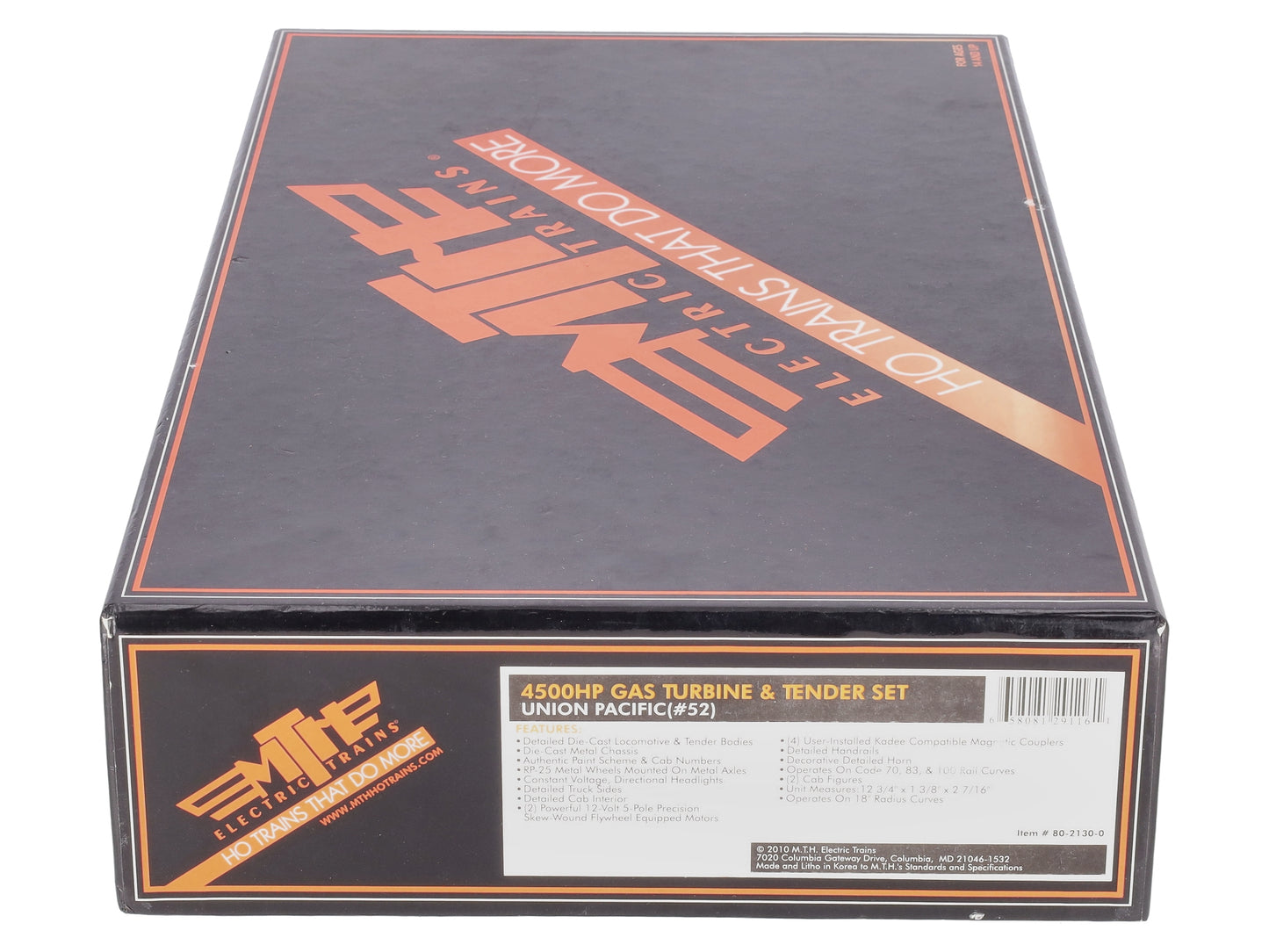 MTH 80-2130-0 HO Union Pacific 4500hp Gas Turbine & Tender Set - DCC Ready #52