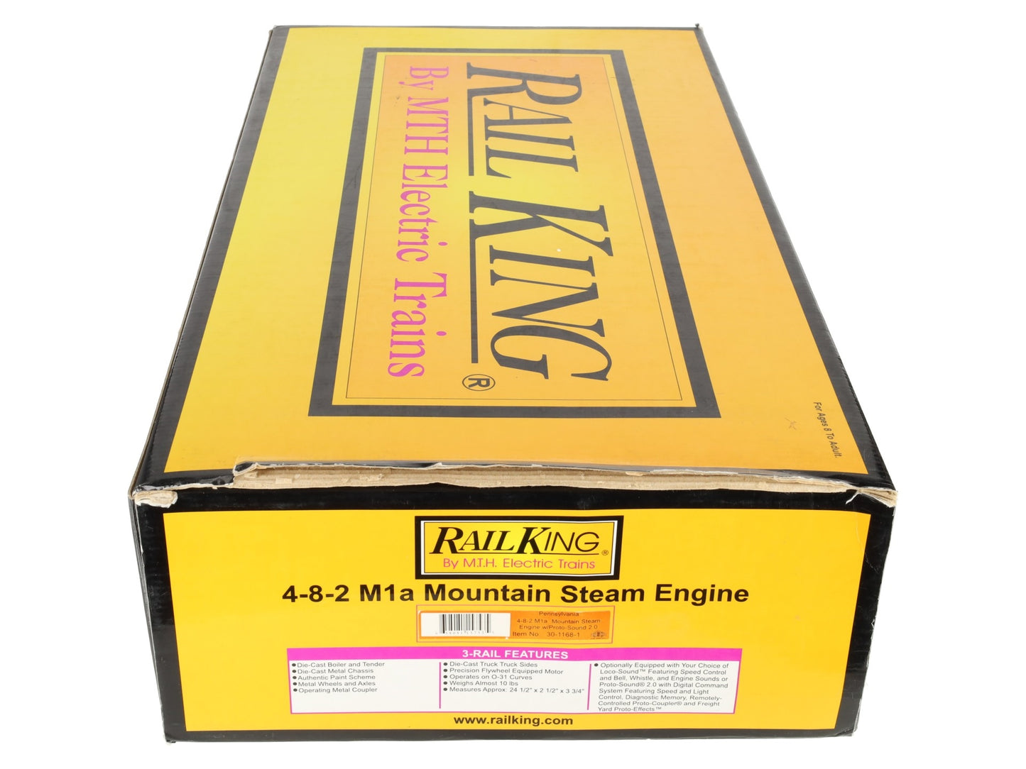MTH 30-1168-1 O Pennsylvania 4-8-2 M1a Steam Locomotive & Tender w/PS2 #6743 EX/Box
