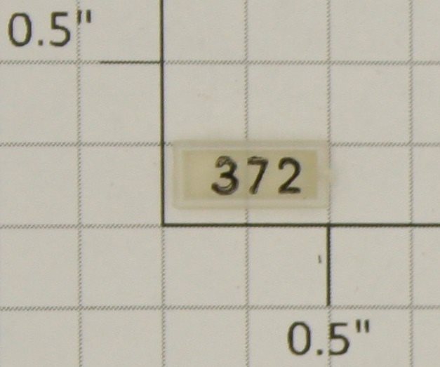 American Flyer XA11384-372 Diesel Locomotive Number Board #372