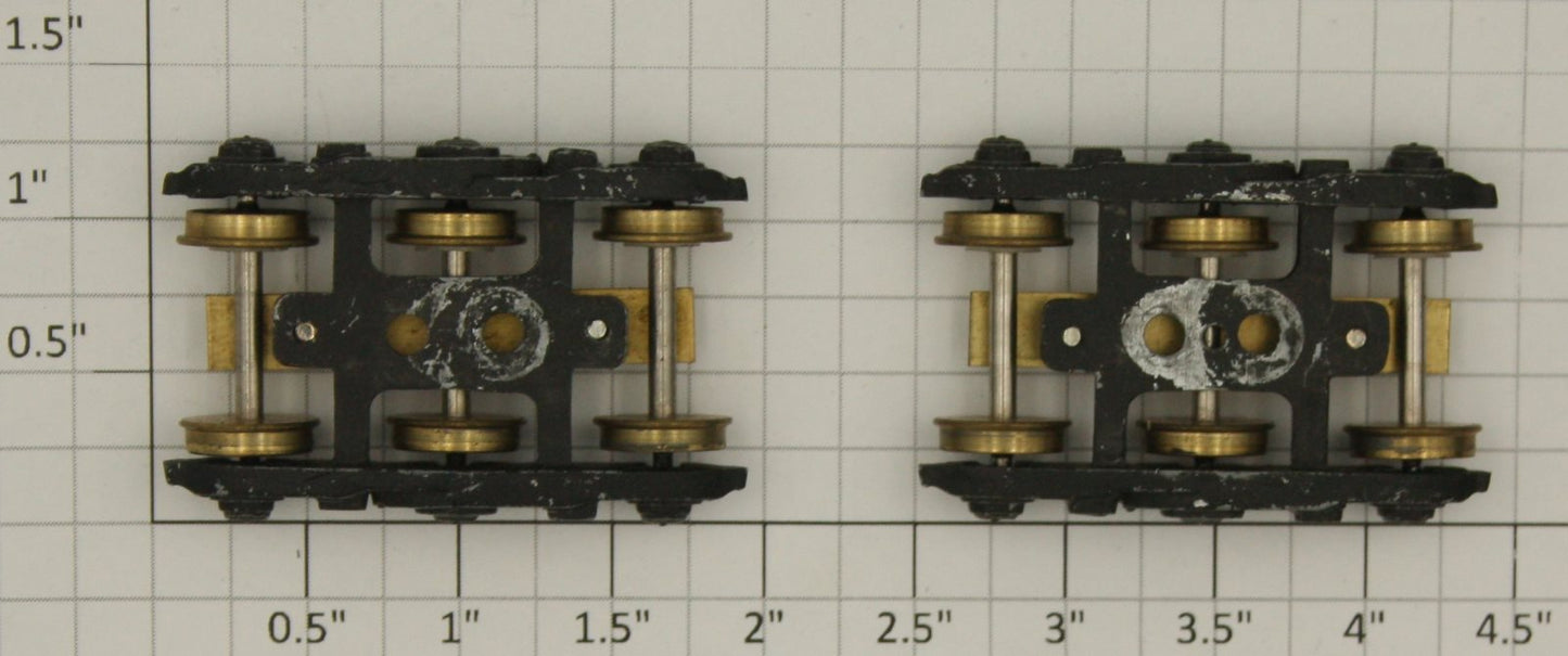 Acme 200-8 HO Metal Passenger Car 6-Wheel Truks (Pair of 2)