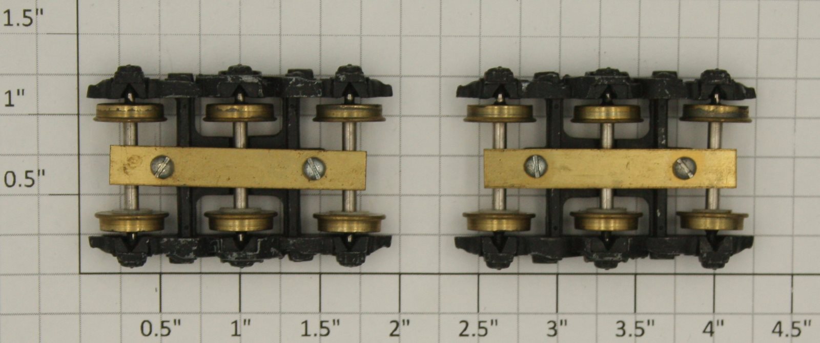 Acme 200-8 HO Metal Passenger Car 6-Wheel Truks (Pair of 2)