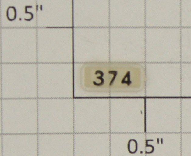 American Flyer XA11384-374 Diesel Locomotive Number Board #374