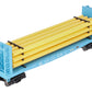 MTH 30-76714 O G.E. Oil and Gas Flat Car with Bulkheads and Pipe Load #2018