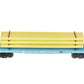 MTH 30-76714 O G.E. Oil and Gas Flat Car with Bulkheads and Pipe Load #2018