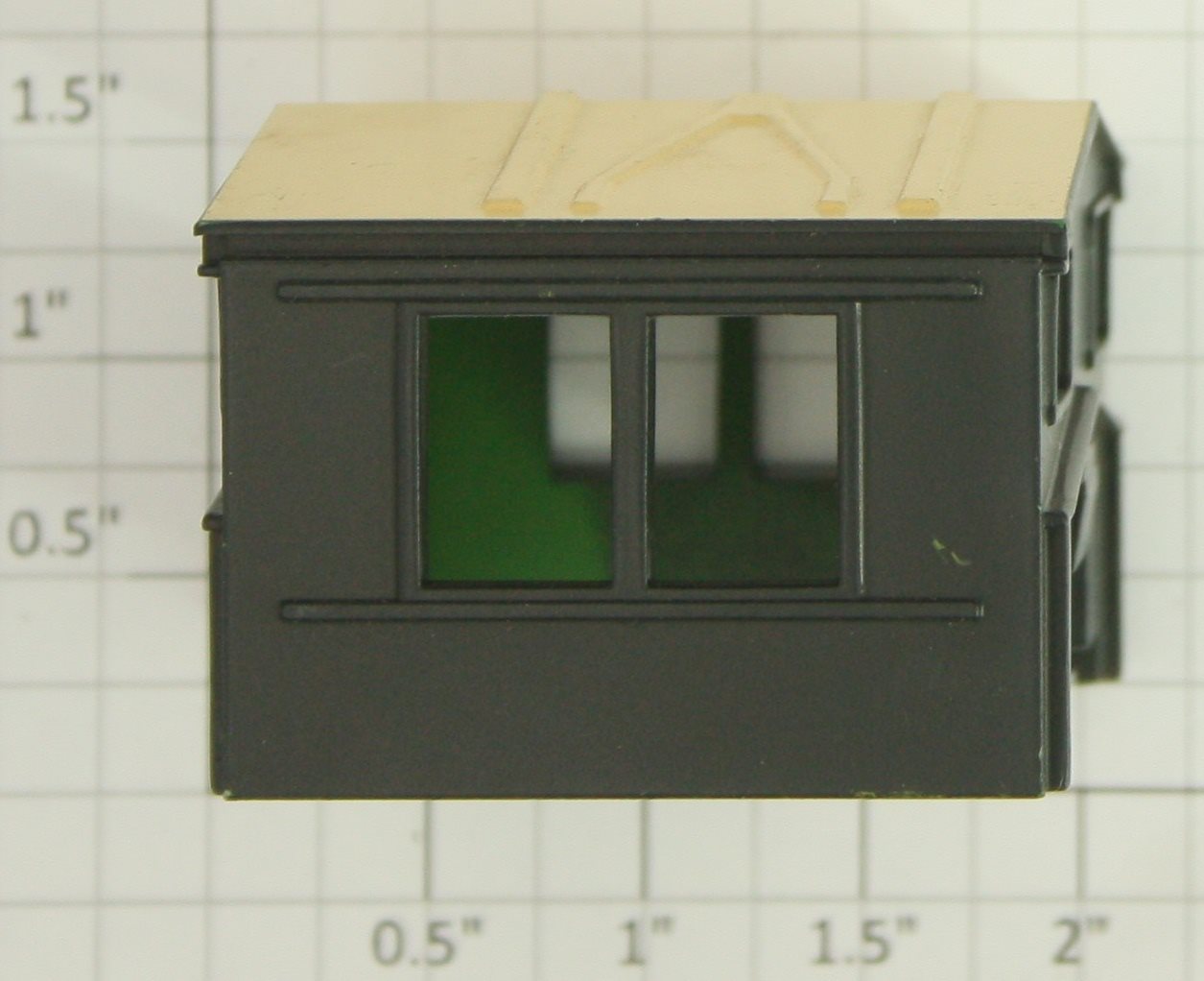 Lionel 6900-T25 Dark Green and Pale Yellow Top Vision Caboose Cupola