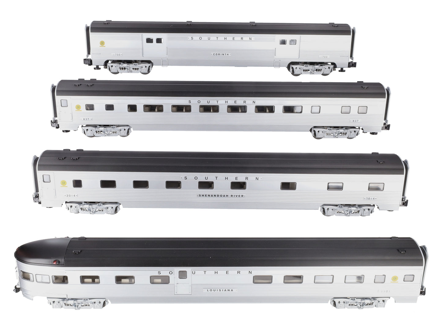 Lionel 6-82558 O Southern Streamlined Passenger Cars (Set of 4)