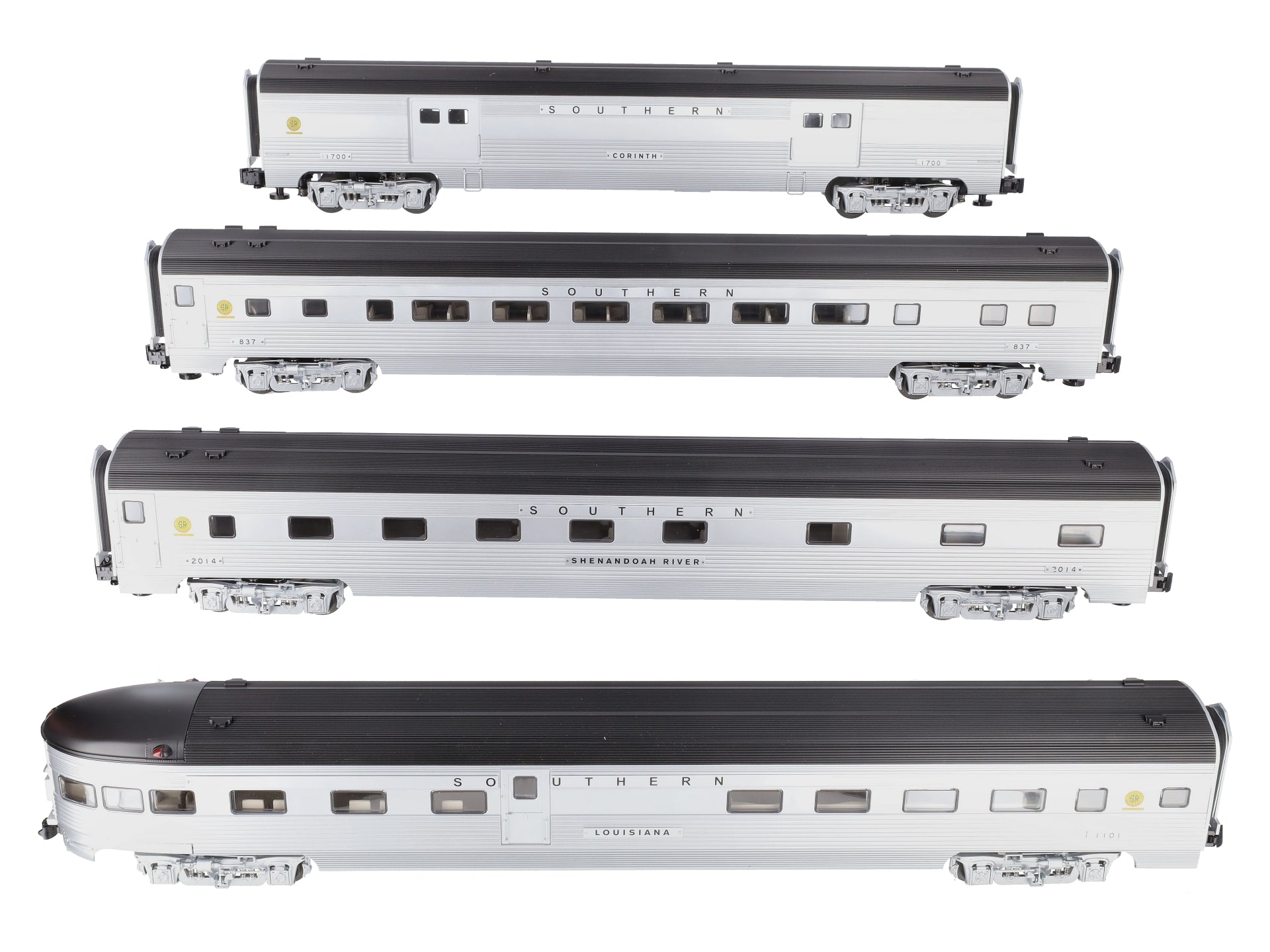 Lionel 6-82558 O Southern Streamlined Passenger Cars (Set of 4)