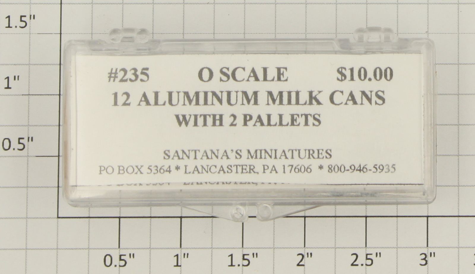 Santana's Miniatures 235 O Gauge Aluminum Milk Cans with Pallets