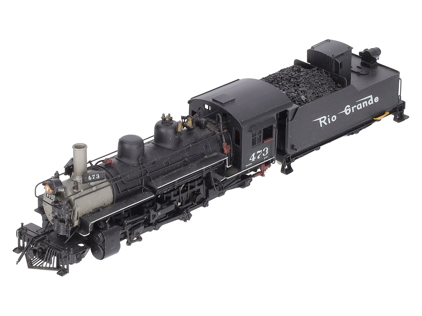United Models K-28 Brass HOn3 D&RGW 2-8-2 Steam Engine & Tender -Painted EX/Box