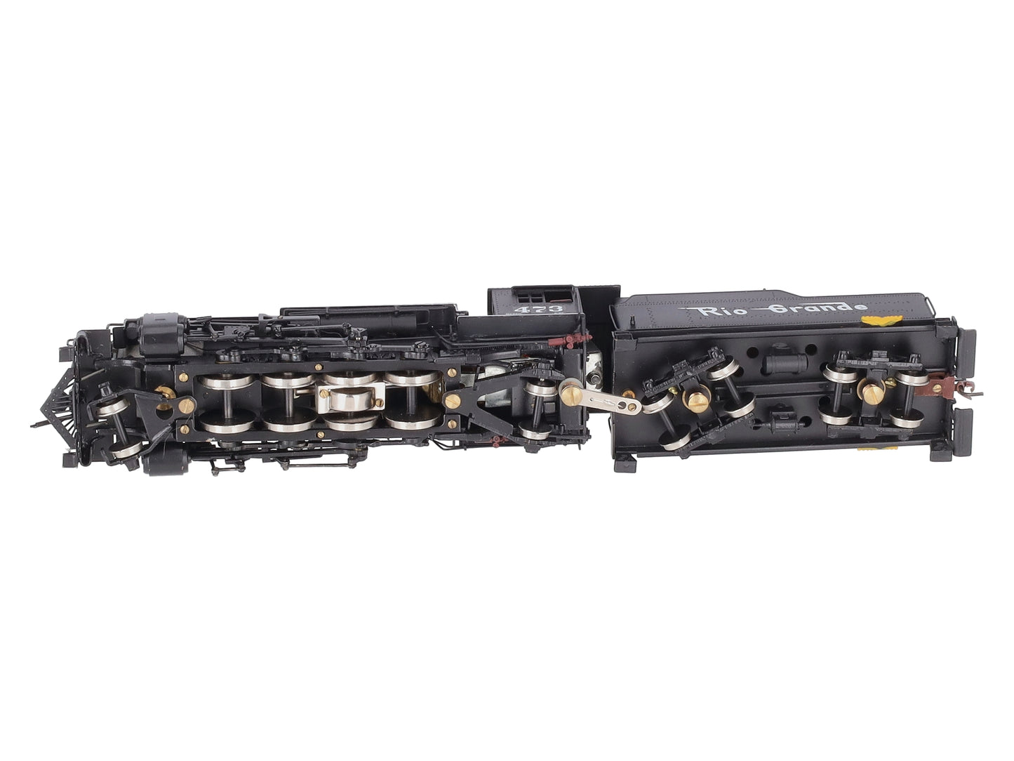 United Models K-28 Brass HOn3 D&RGW 2-8-2 Steam Engine & Tender -Painted EX/Box