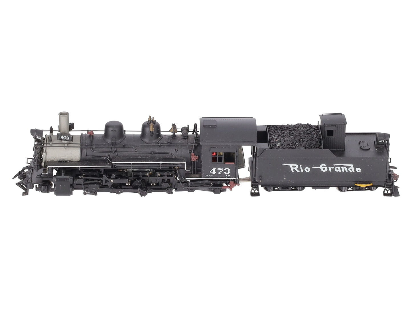 United Models K-28 Brass HOn3 D&RGW 2-8-2 Steam Engine & Tender -Painted EX/Box