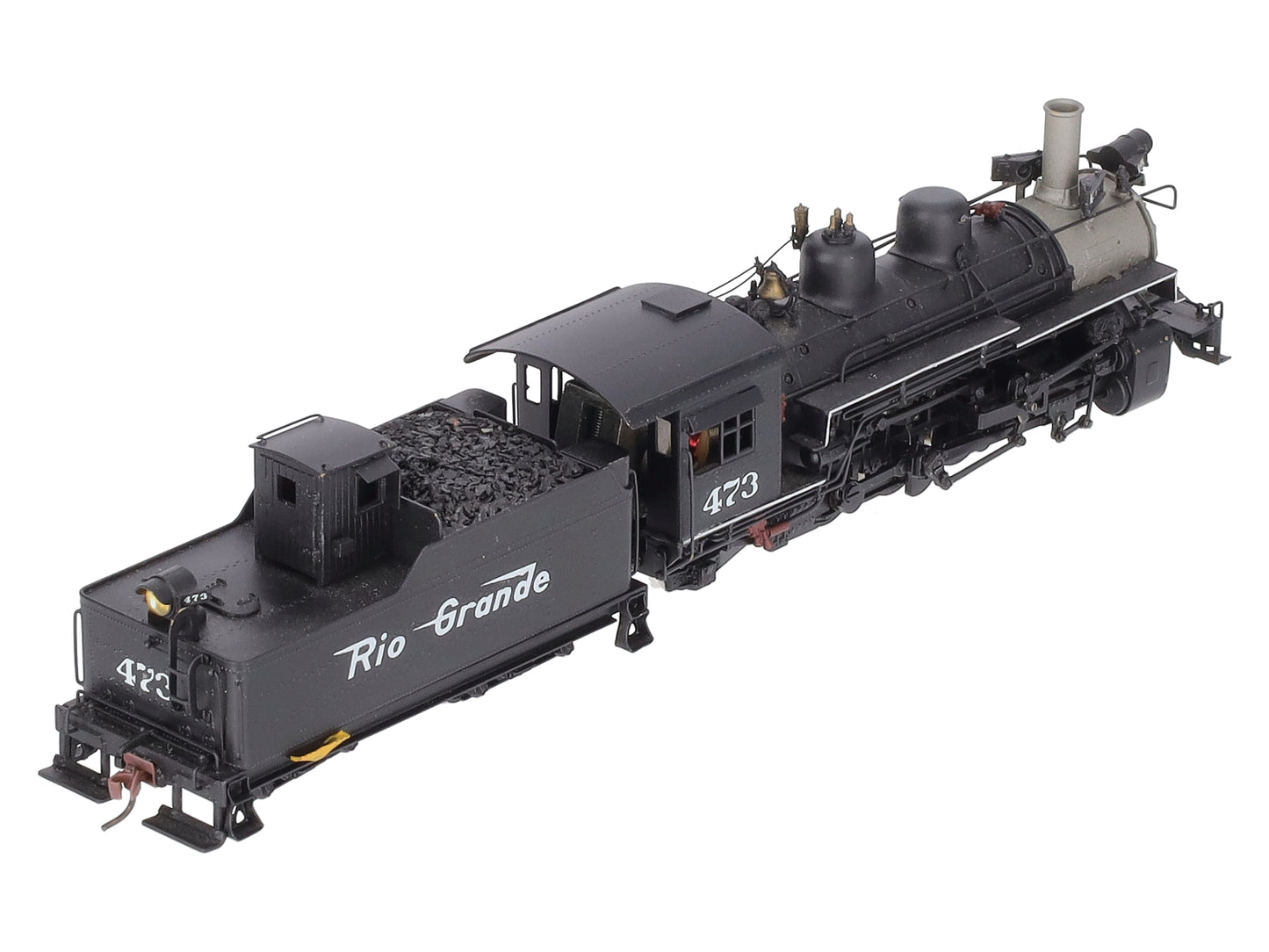 United Models K-28 Brass HOn3 D&RGW 2-8-2 Steam Engine & Tender -Painted EX/Box