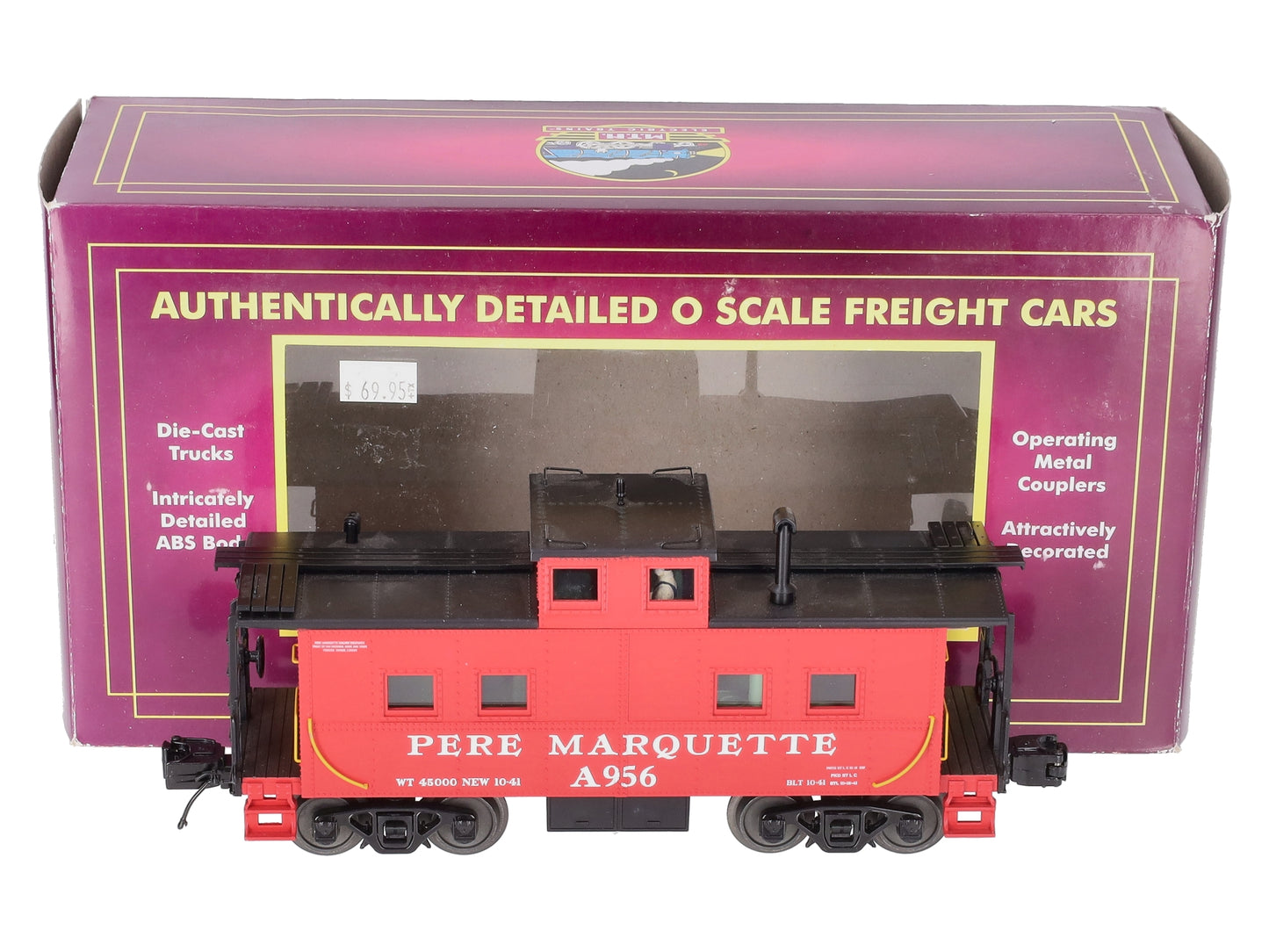 MTH 20-91599 O Pere Marquette Steel Caboose (Center Cupola)
