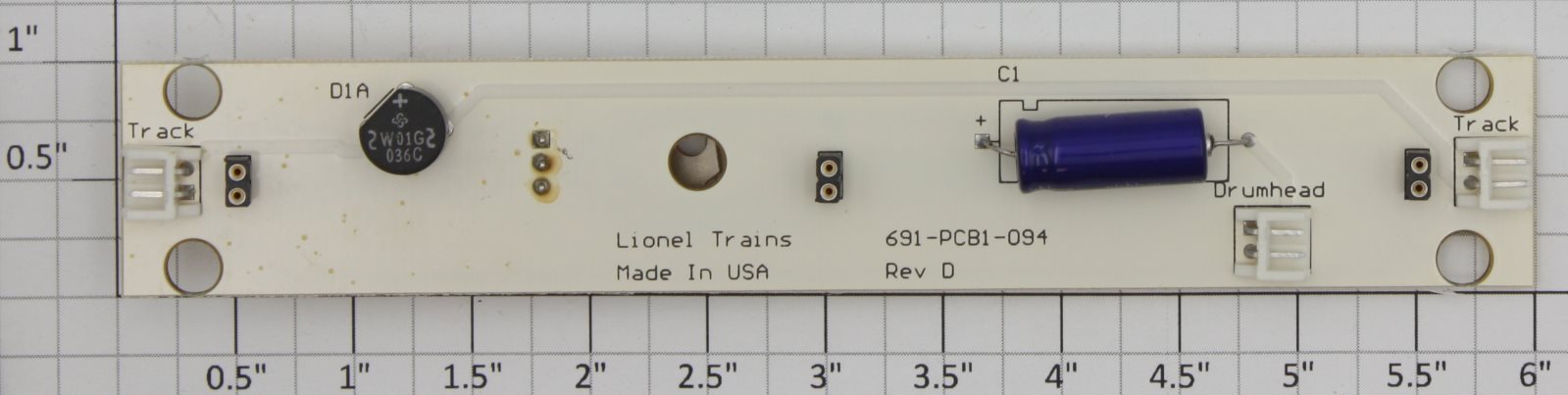 Lionel 691PCB1094 8 Volt Lighting Regulator PCB Circuit Board