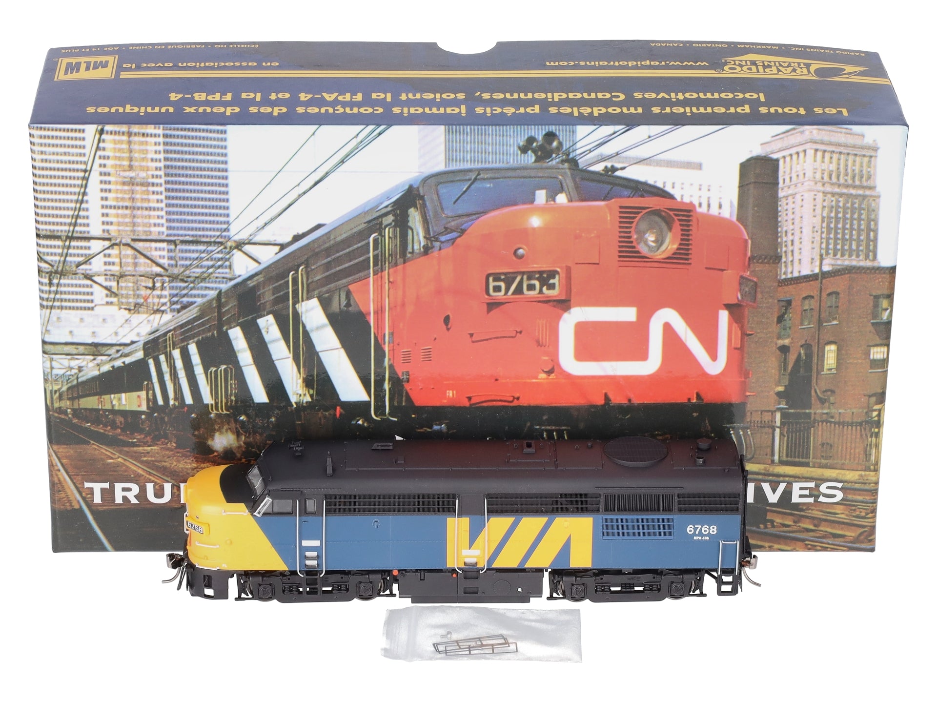 Rapido Trains 20525 HO VIA Rail Canada MLW FPA4 with Sound & DCC #6768