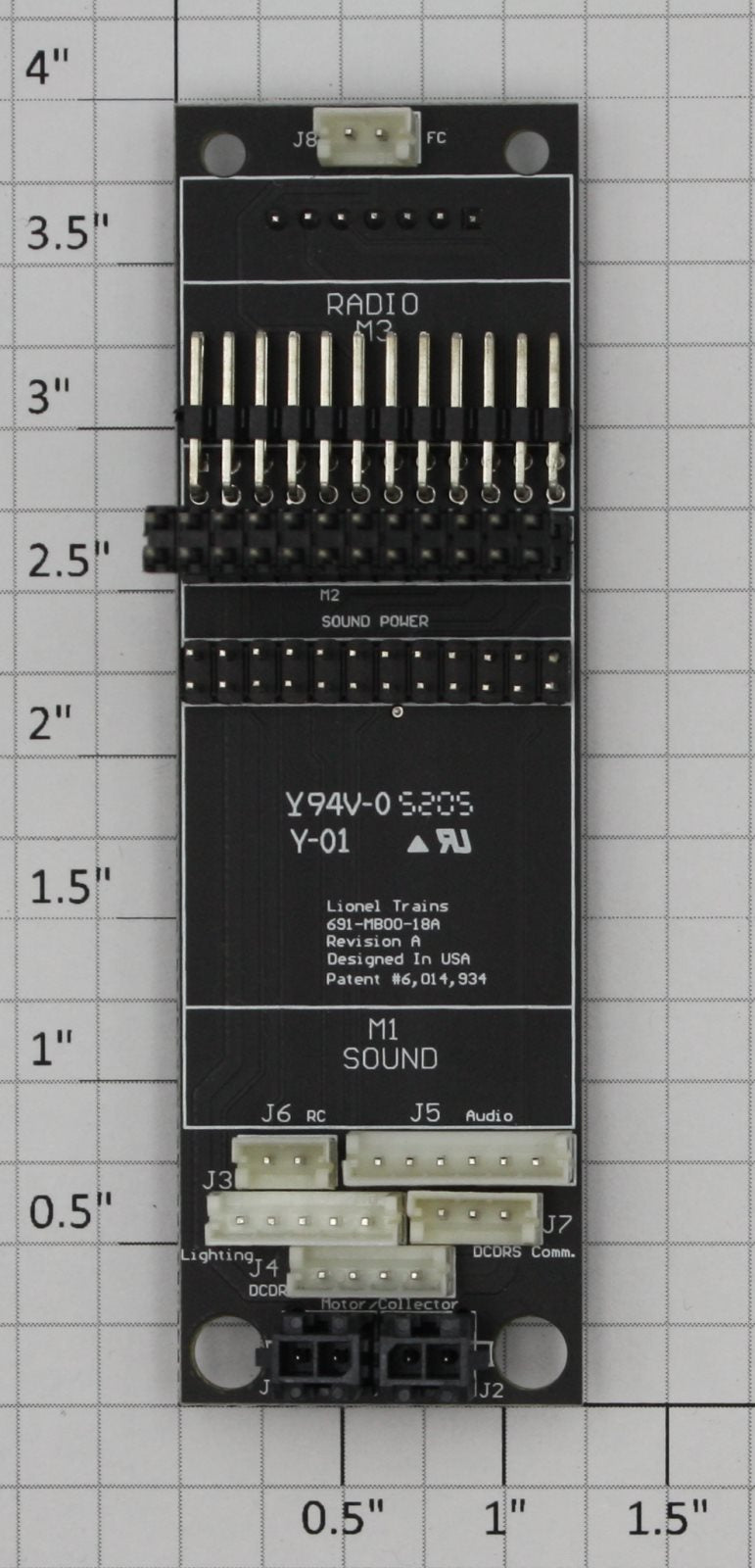 Lionel 691MB0018A TMCC Motherboard PCB Circuit Board