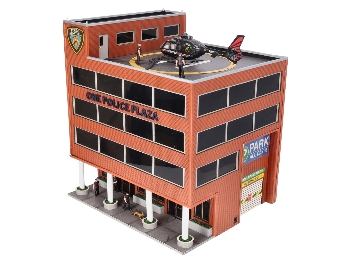 Menards 279-4435 O Scale One Police Plaza w/ Animated Helicopter EX/Box