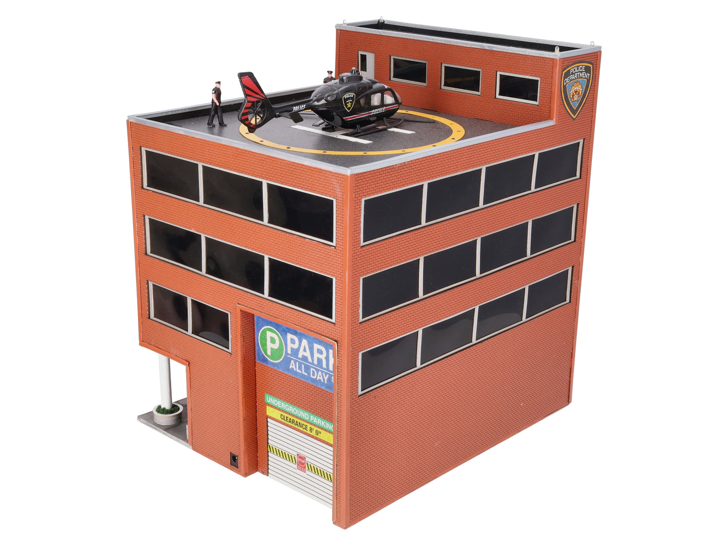 Menards 279-4435 O Scale One Police Plaza w/ Animated Helicopter EX/Box